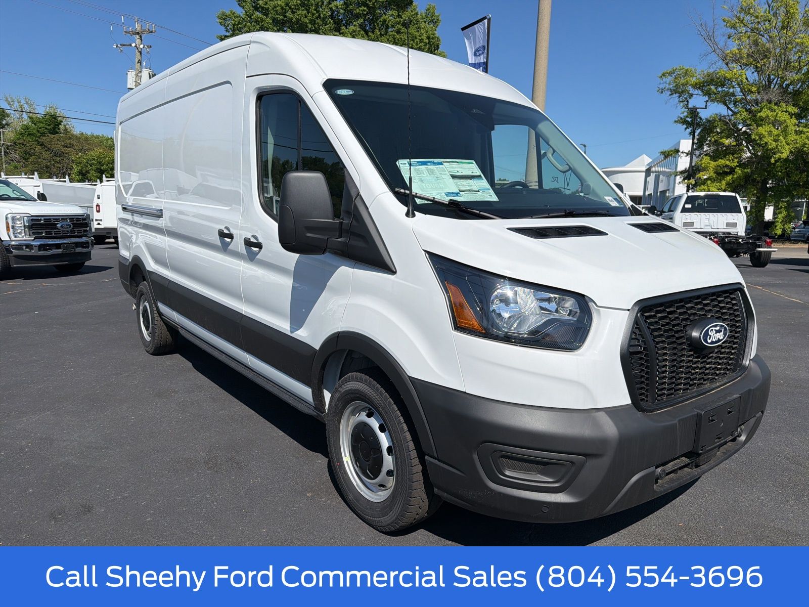 New 2026 Oxford White Ford Mid Roof Cargo Van image 4