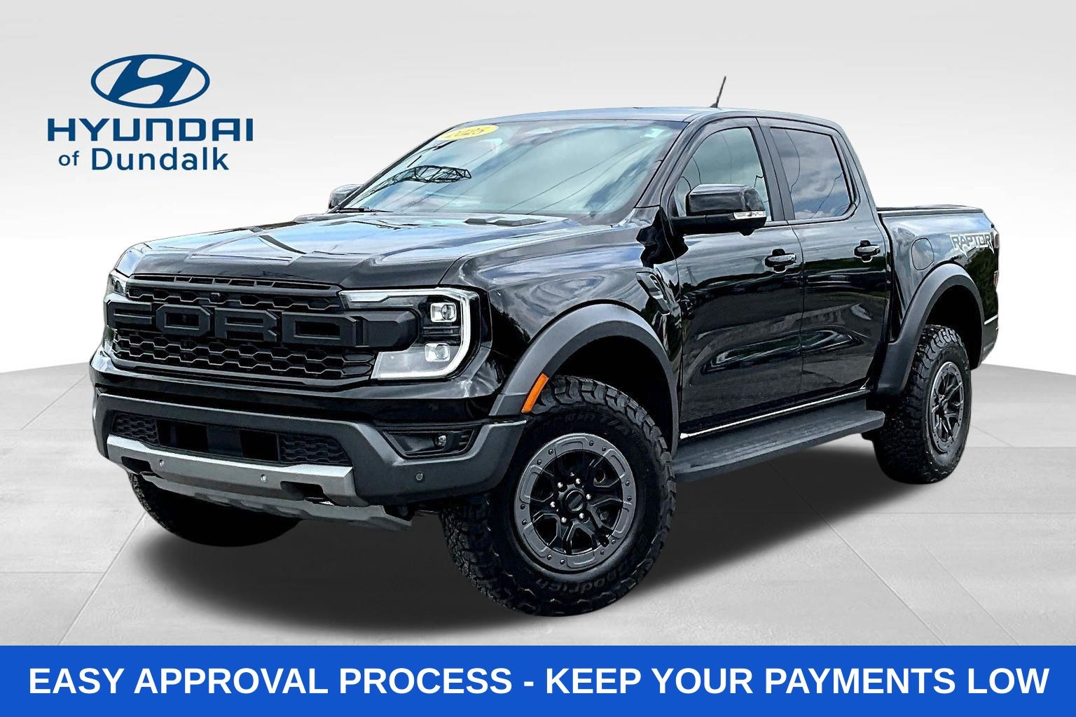 Shadow Black 2025 Ford Ranger Raptor SuperCrew 4WD Pickup Truck Four-Wheel Drive Automatic