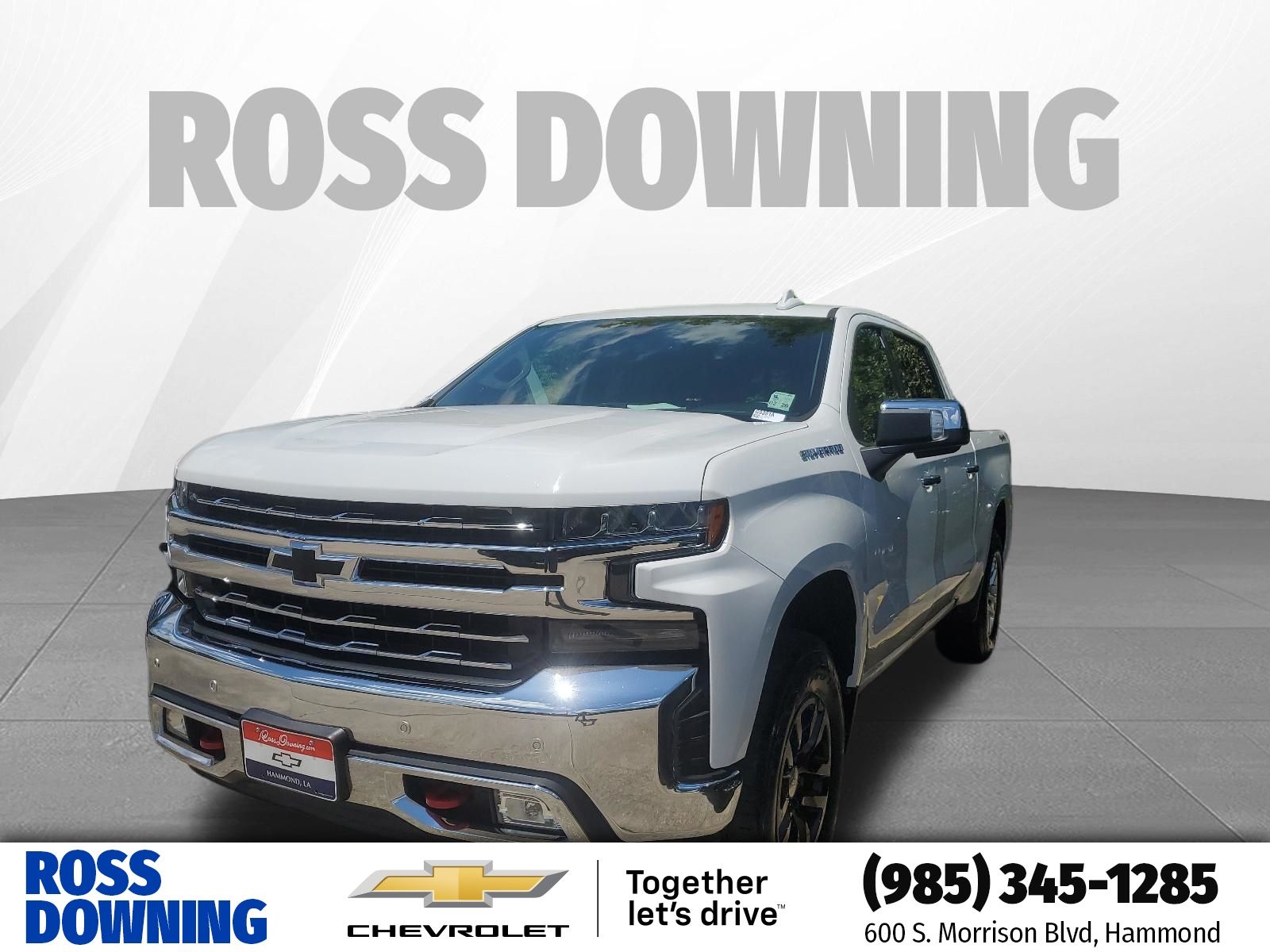 2021 Chevrolet Silverado 1500 LTZ White at Ross Downing Chevrolet