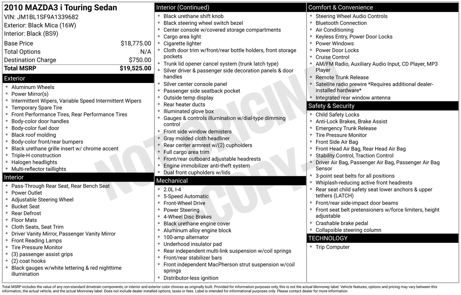 Used Car 2010 Mazda Mazda3  I Touring For Sale Under $10,000 In Austin, Texas