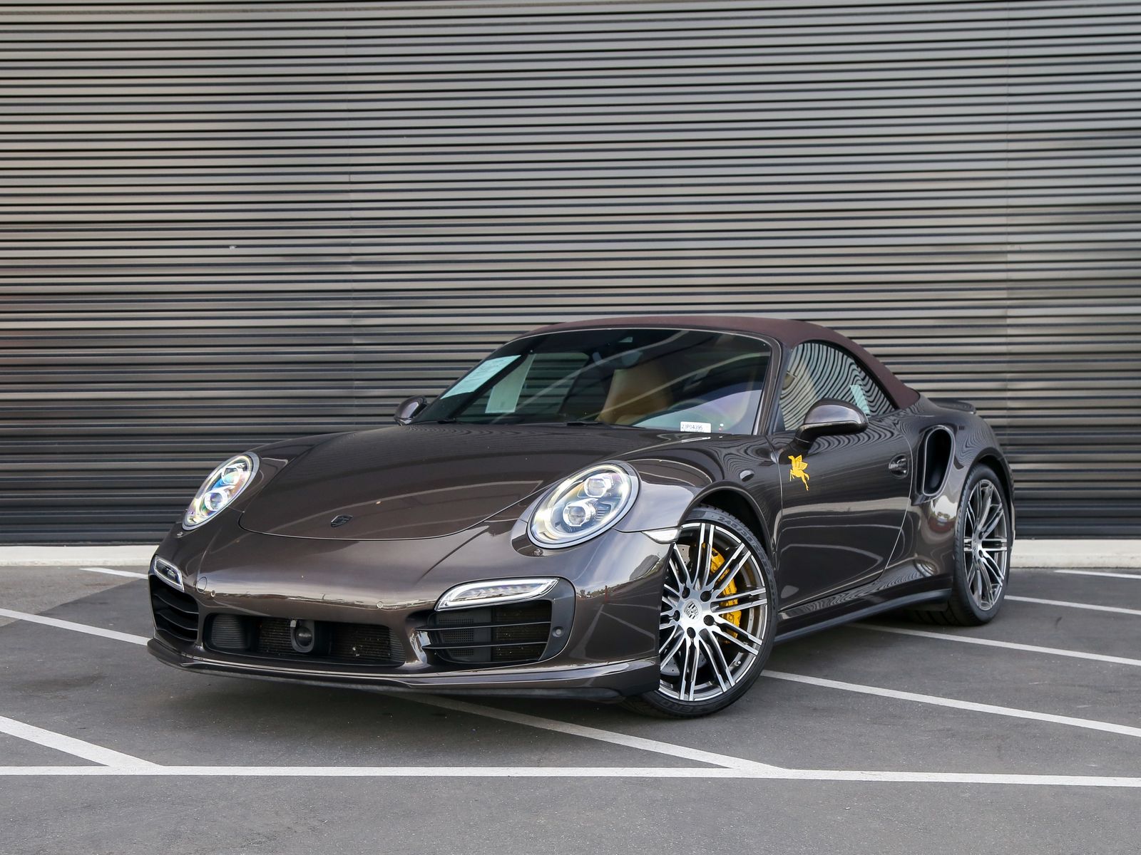 Anthracite Brown Metallic 2014 Porsche 911 Turbo S Cabriolet AWD Convertible All-Wheel Drive 7-Speed Automatic