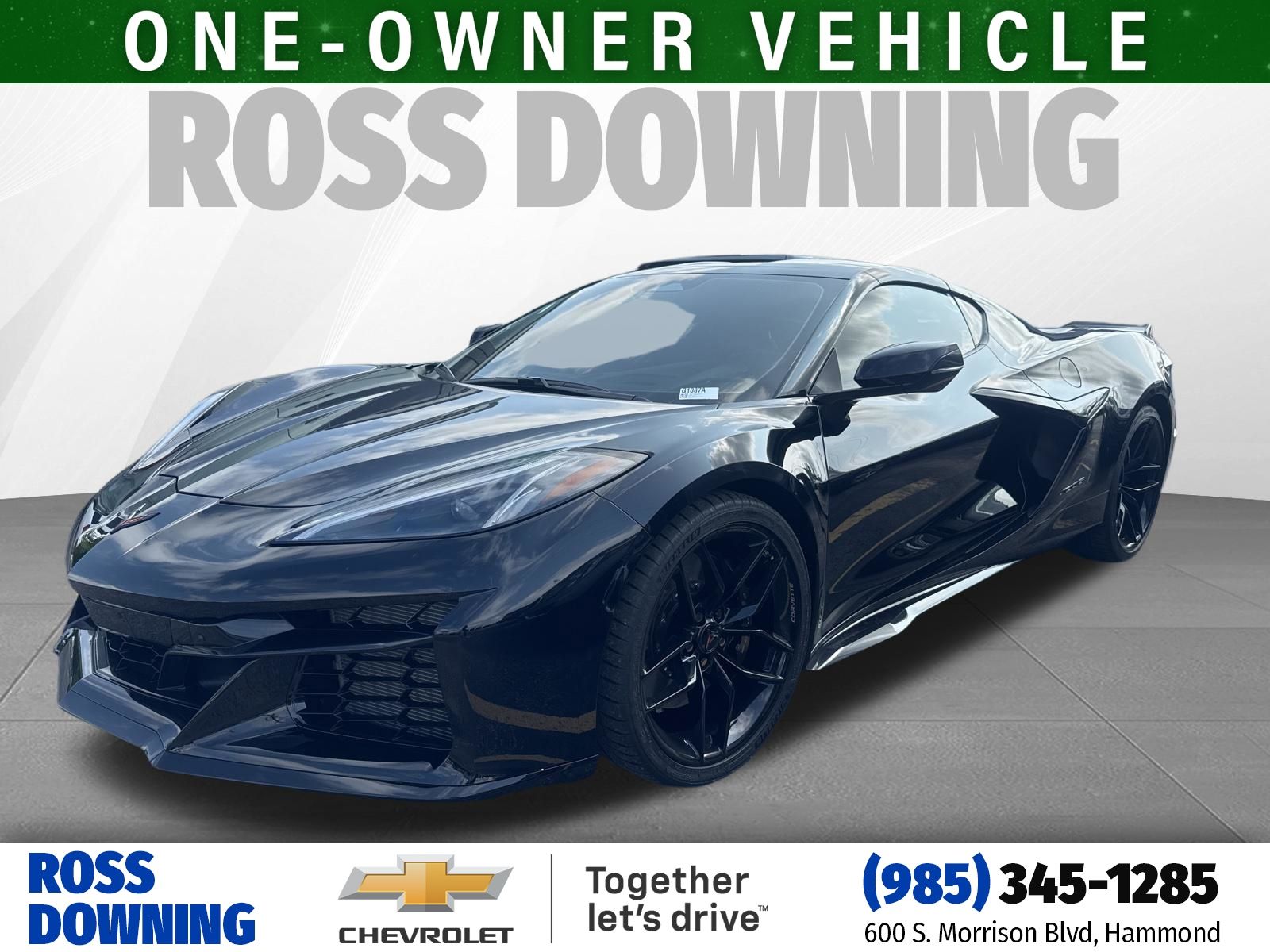 Black 2025 Chevrolet Corvette Z06 3LZ Coupe RWD Coupe Rear-Wheel Drive 8-Speed Dual Clutch