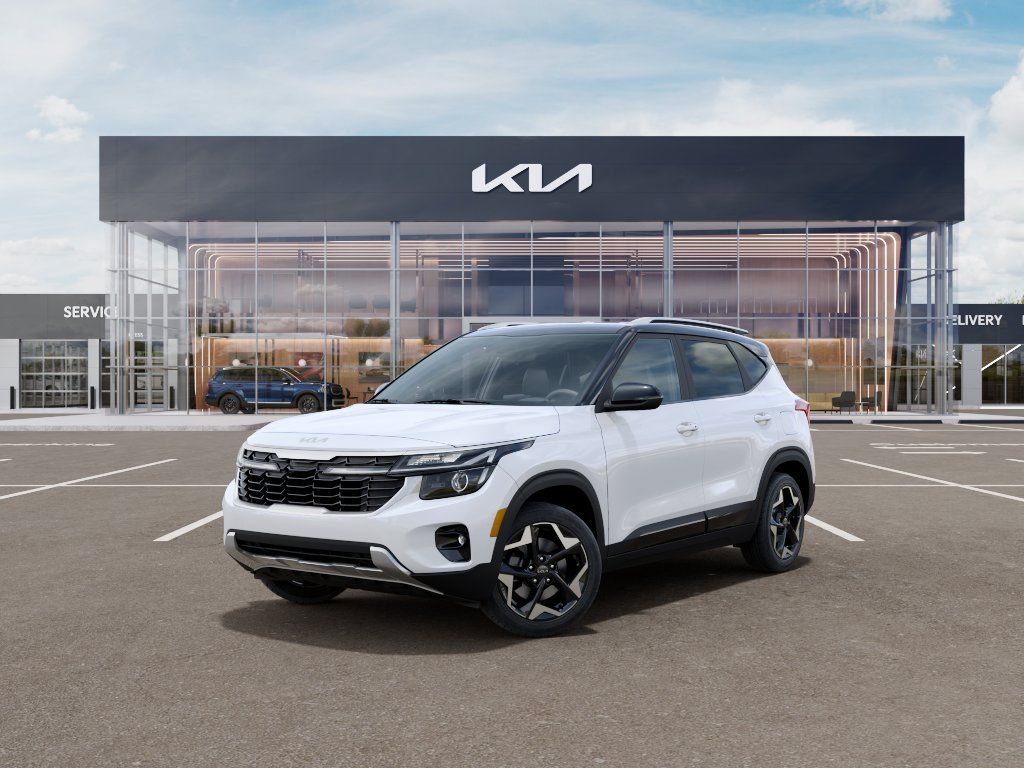 Clear White/Black Roof 2026 Kia Seltos S AWD SUV / Crossover All-Wheel Drive Continuously Variable Transmission