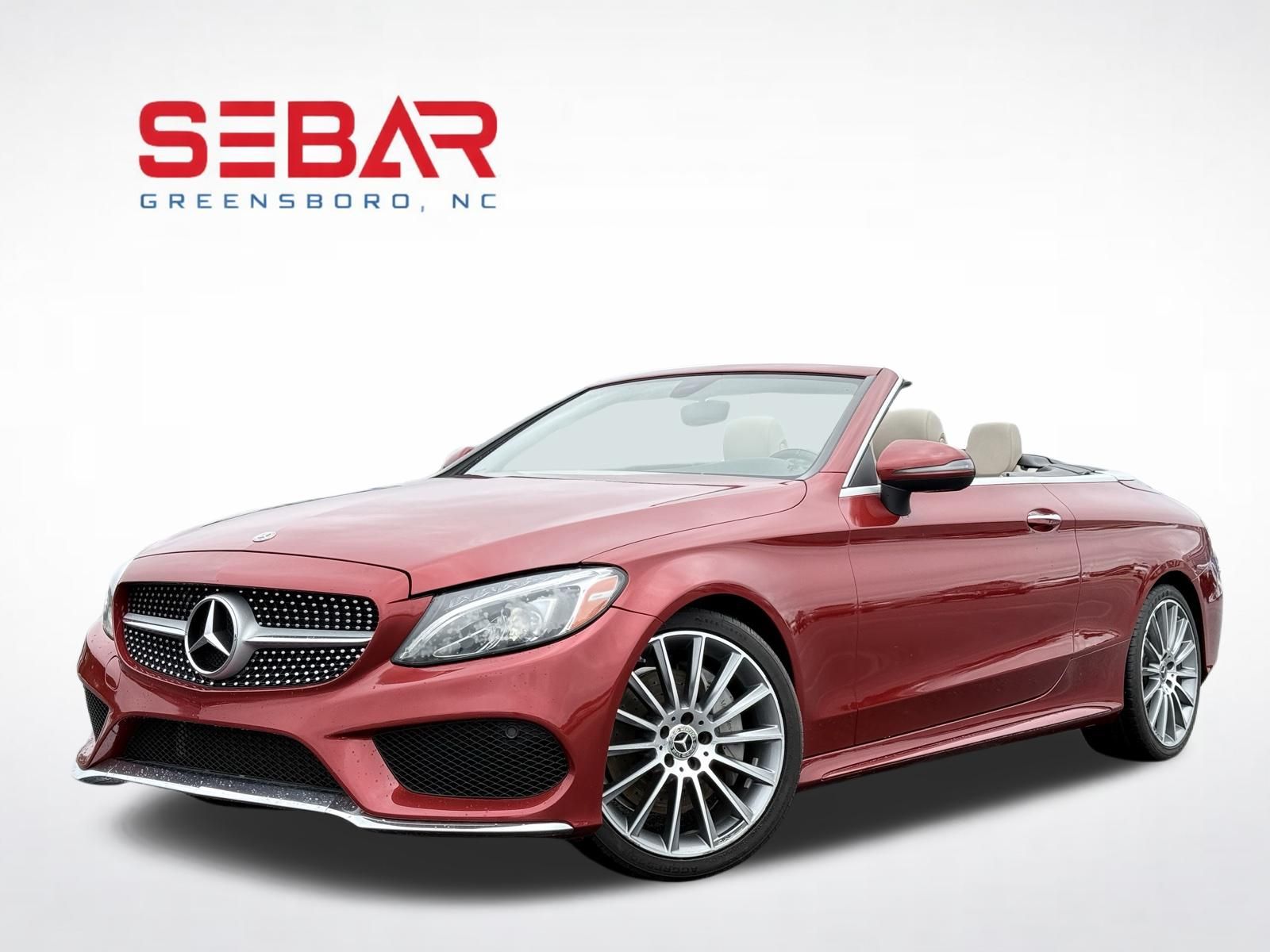 Red 2018 Mercedes-Benz C-Class C 300 Cabriolet RWD Convertible Rear-Wheel Drive 9-Speed Automatic