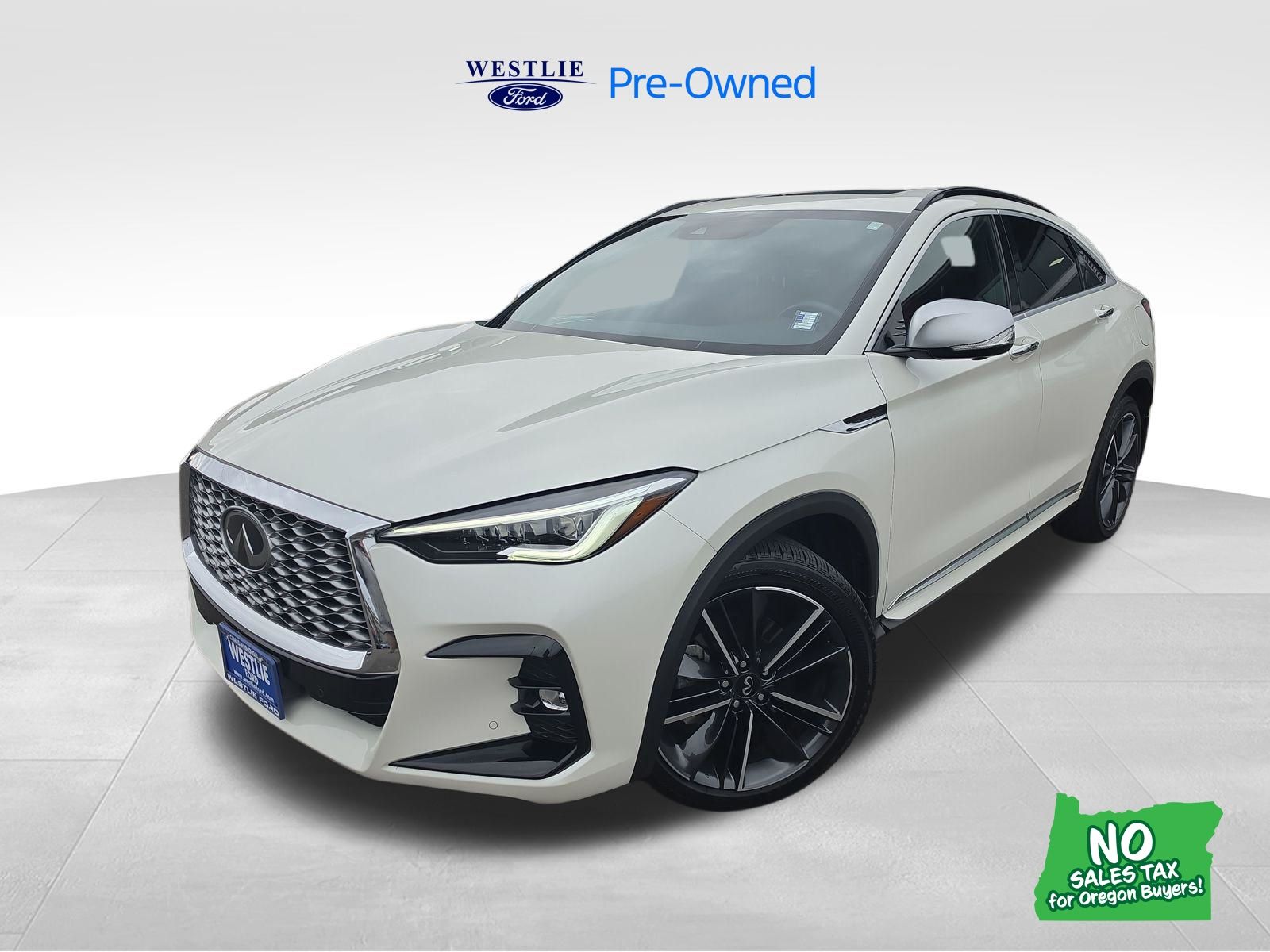 Majestic White 2022 INFINITI QX55 Sensory AWD SUV / Crossover All-Wheel Drive Continuously Variable Transmission