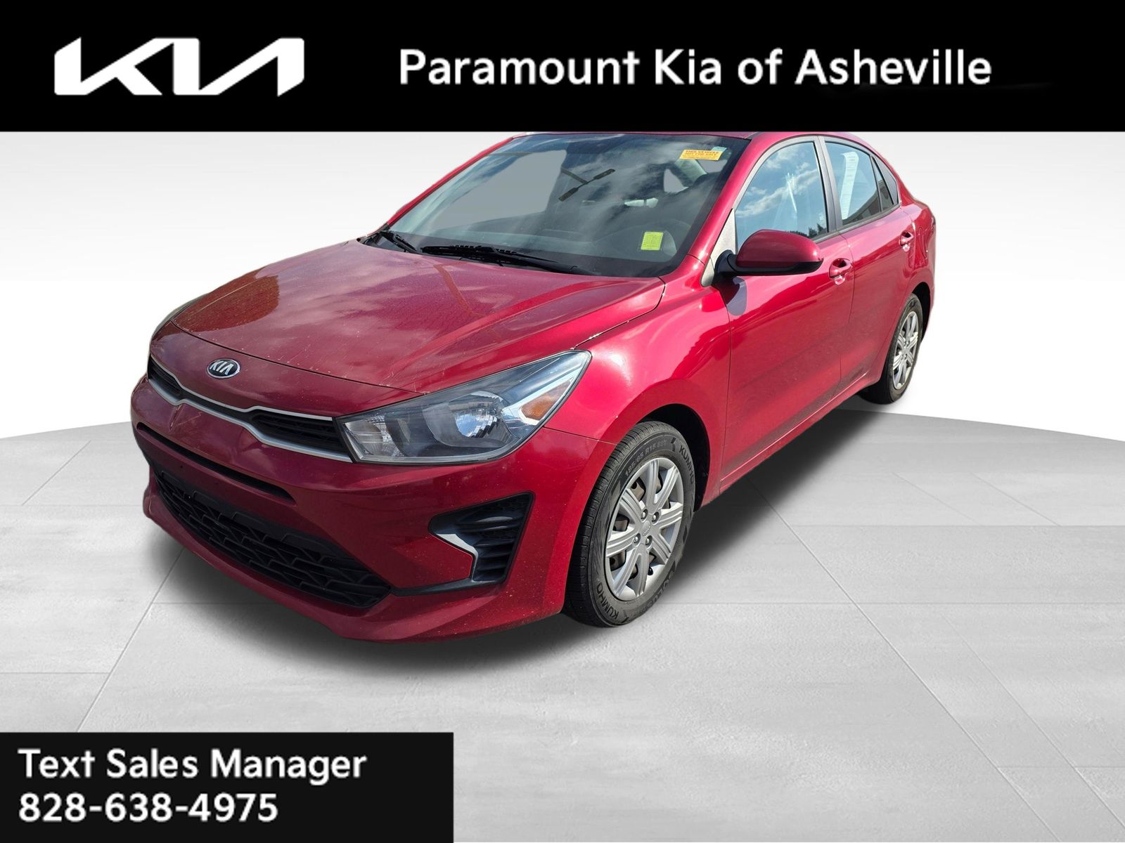 Currant Red 2021 Kia Rio S FWD Sedan Front-Wheel Drive Continuously Variable Transmission