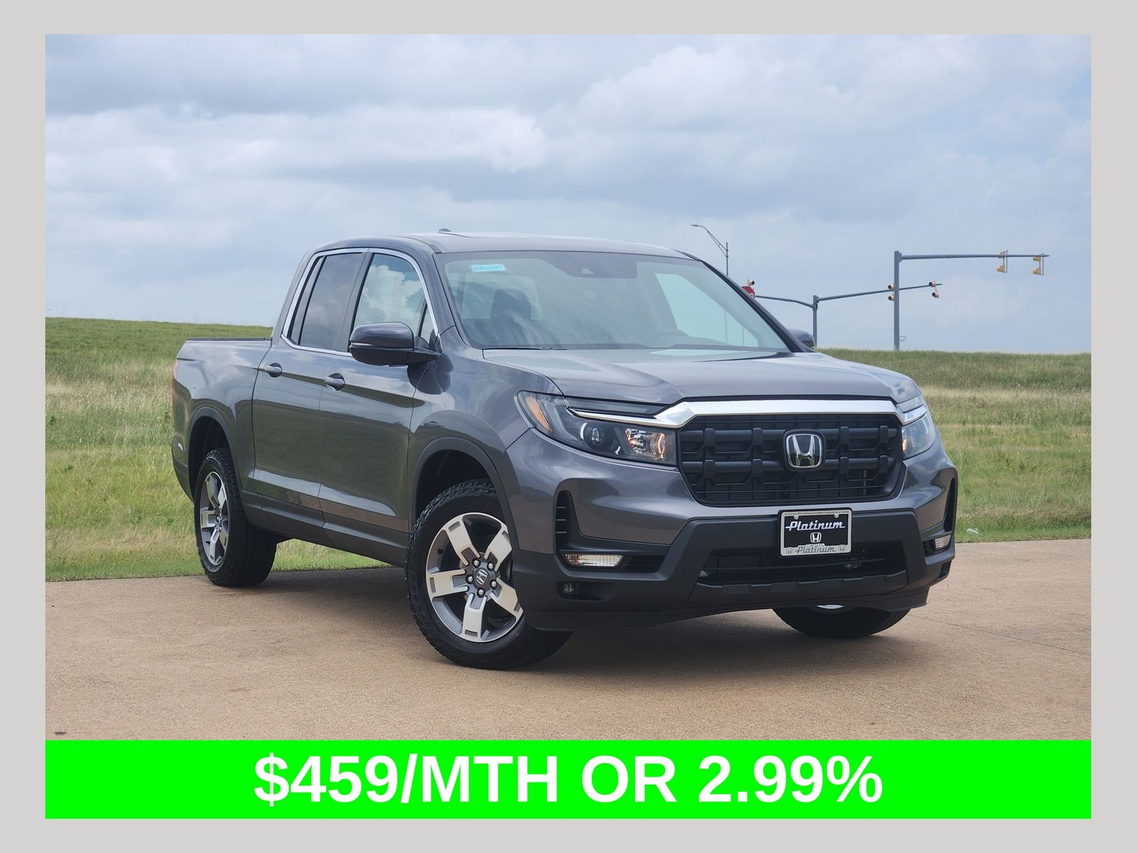 Gray (Modern Steel Metallic) 2026 Honda Ridgeline Pickup Truck All-Wheel Drive 9-Speed Automatic