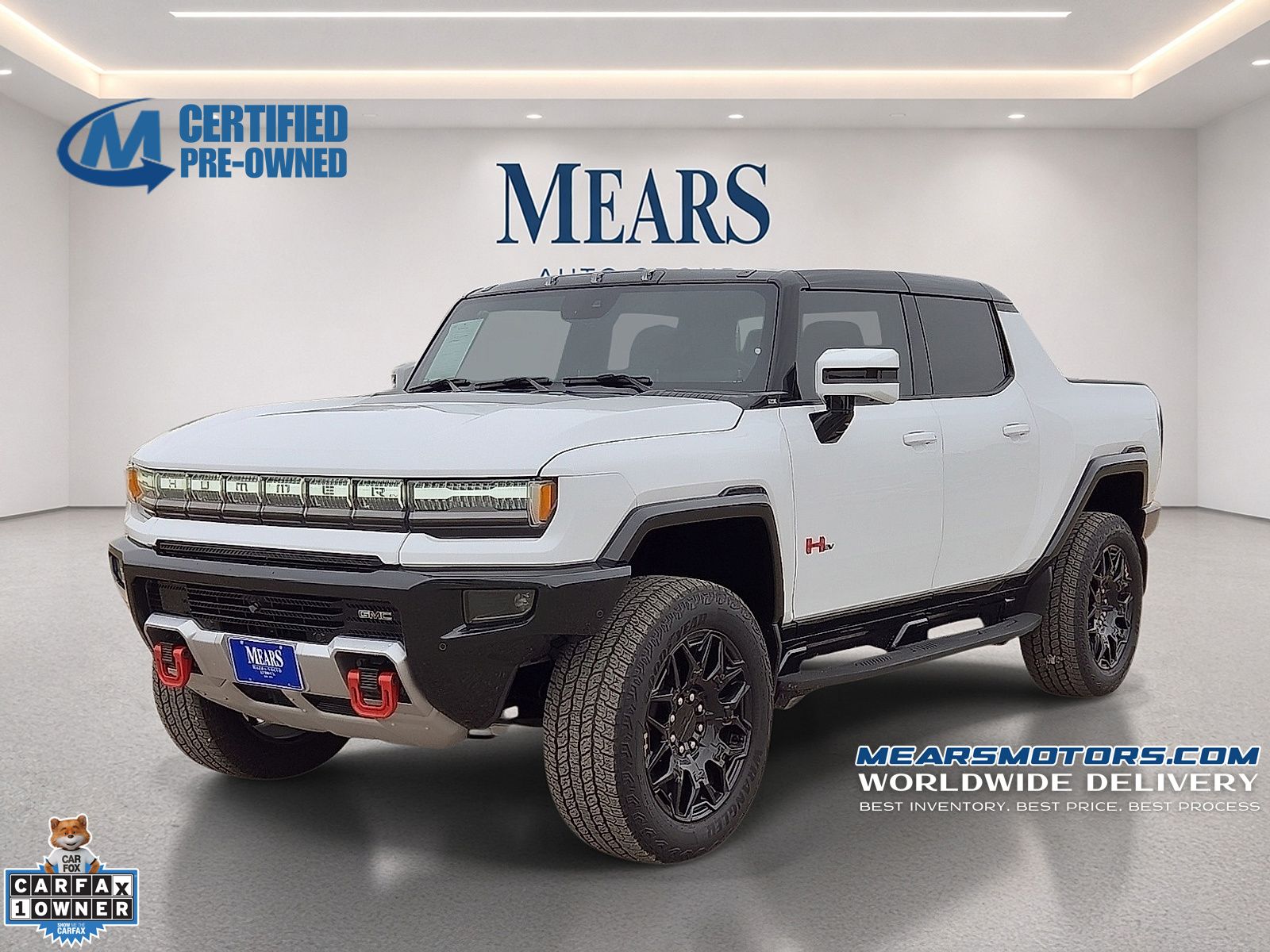 Interstellar White 2025 GMC Hummer EV Pickup Pickup Truck All-Wheel Drive 1-Speed Automatic