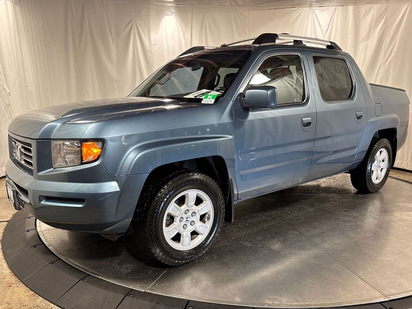 Gray (Steel Blue Metallic) 2007 Honda Ridgeline RTL Pickup Truck All-Wheel Drive 5-Speed Automatic