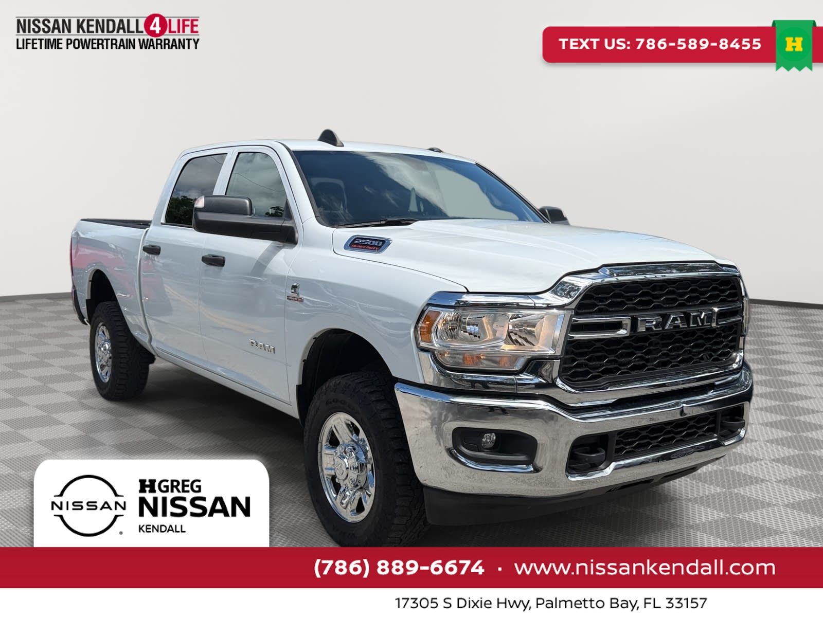Bright White Clearcoat 2022 RAM 2500 Pickup Truck Four-Wheel Drive 6-Speed Automatic