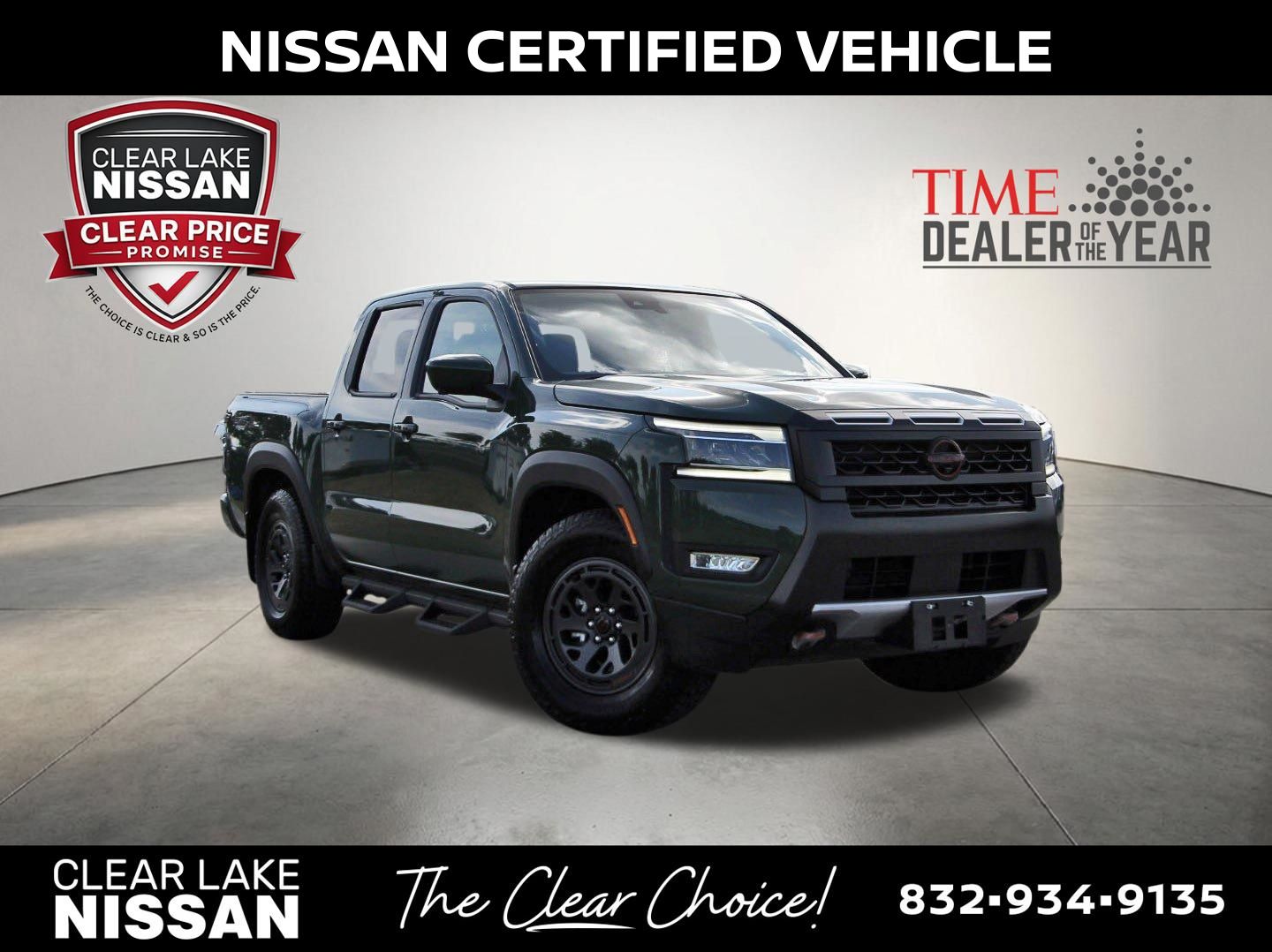 Tactical Green Metallic 2025 Nissan Frontier Pickup Truck 4X2 9-Speed Automatic Overdrive