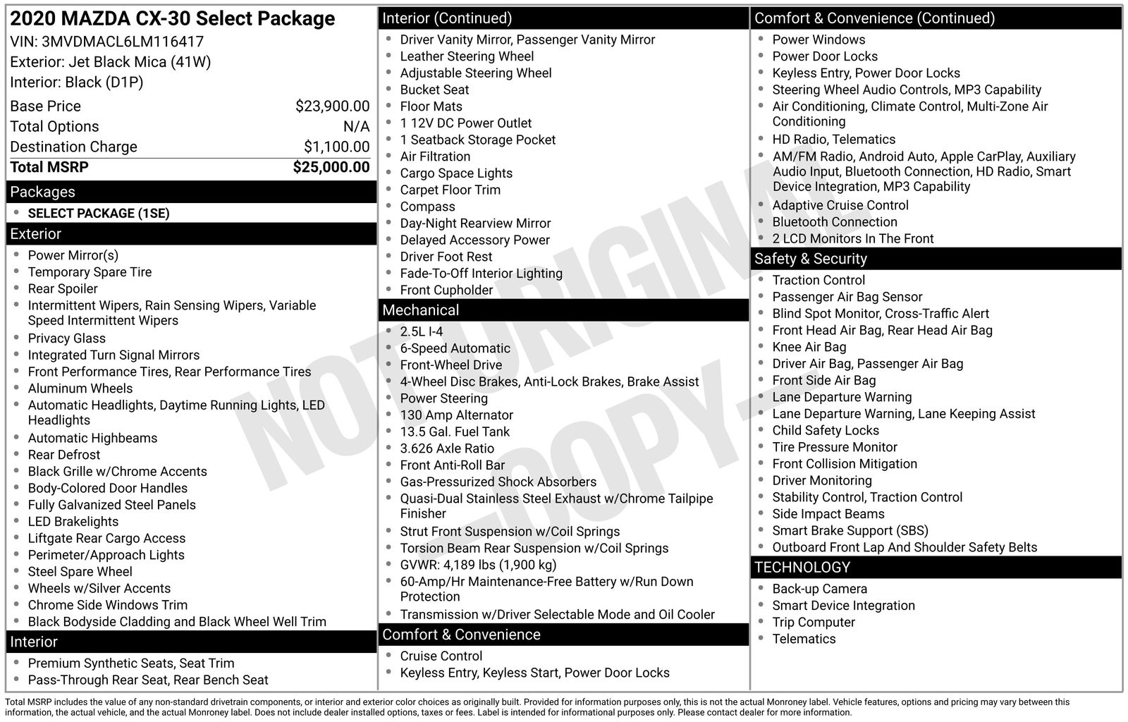 Used Car 2020 Mazda Cx-30  Select For Sale Under $15,000 In Austin, Texas
