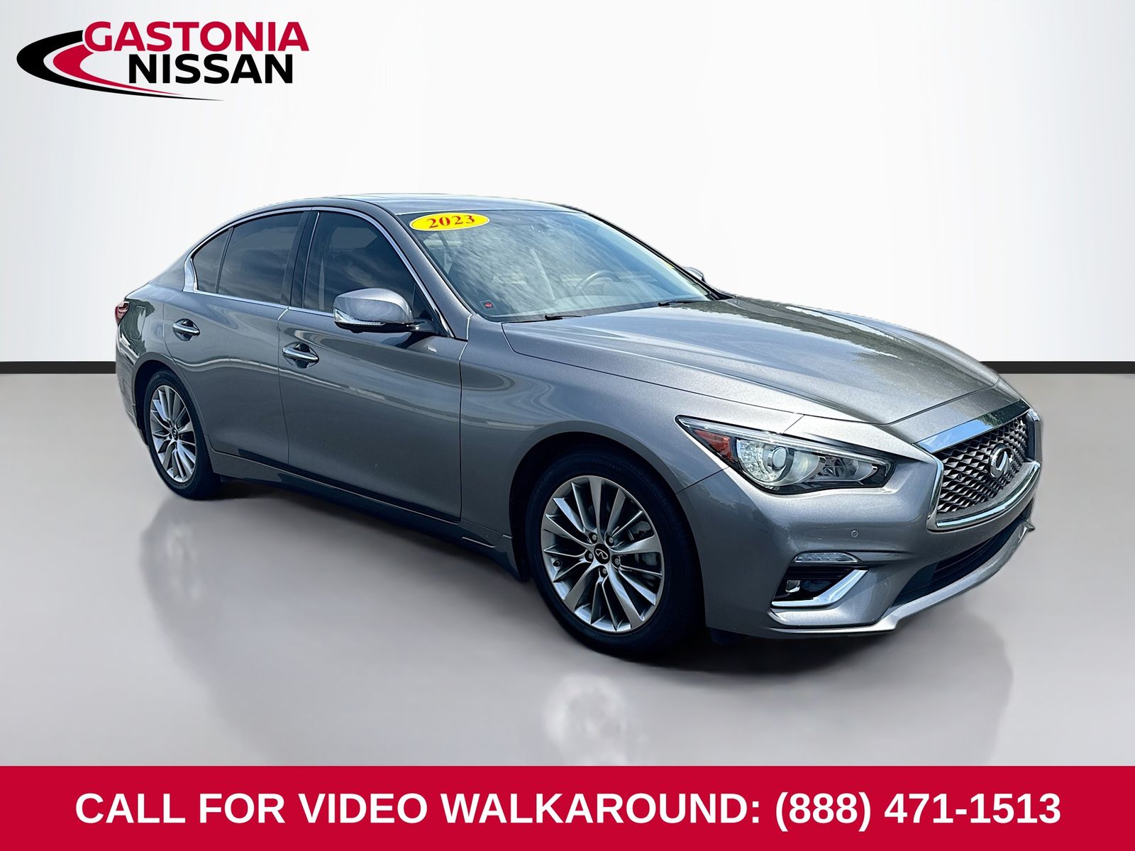 Gray (Graphite Shadow) 2023 INFINITI Q50 Sedan Rear-Wheel Drive 7-Speed Automatic Overdrive