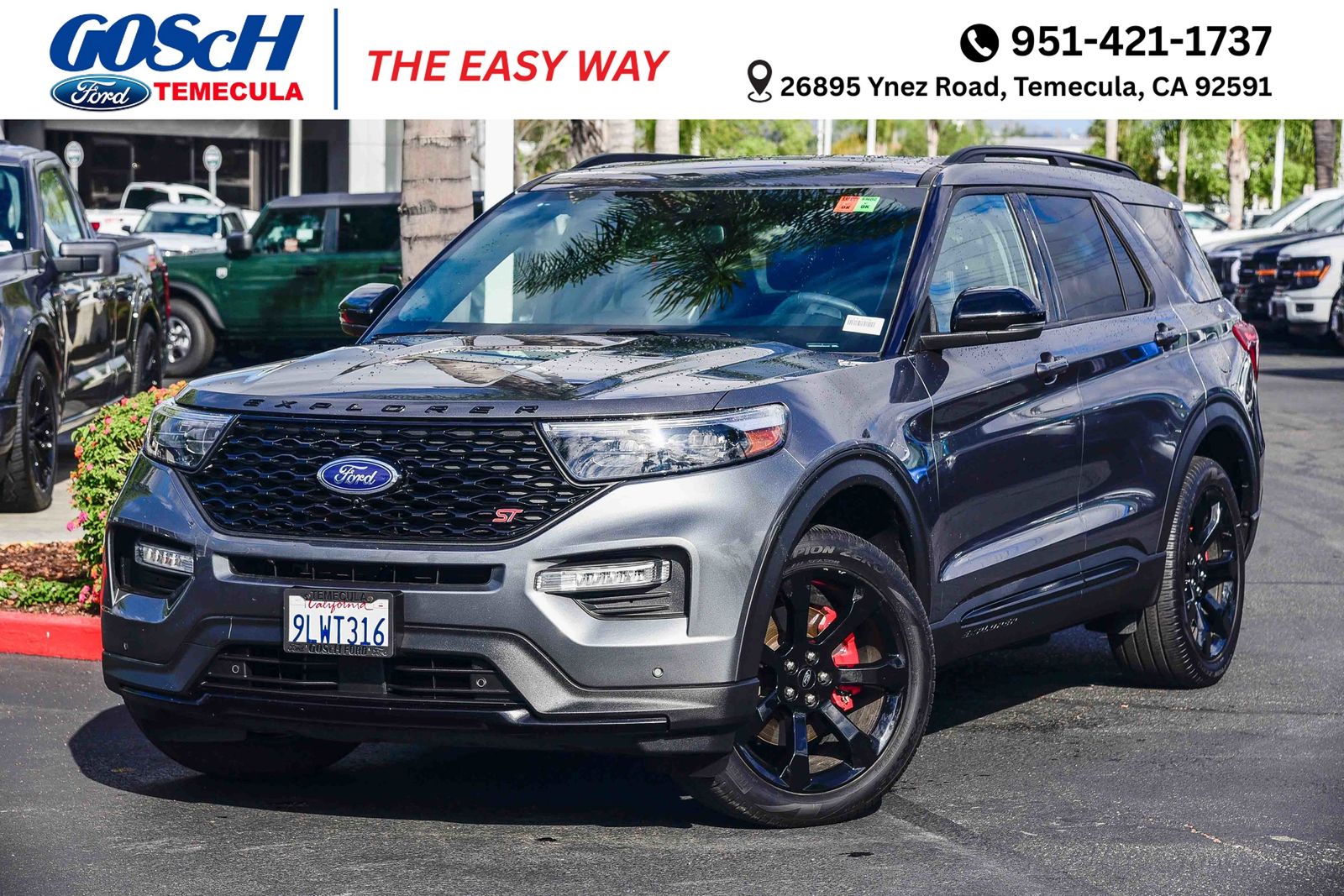 Carbonized Gray Metallic 2023 Ford Explorer ST AWD SUV / Crossover All-Wheel Drive Automatic