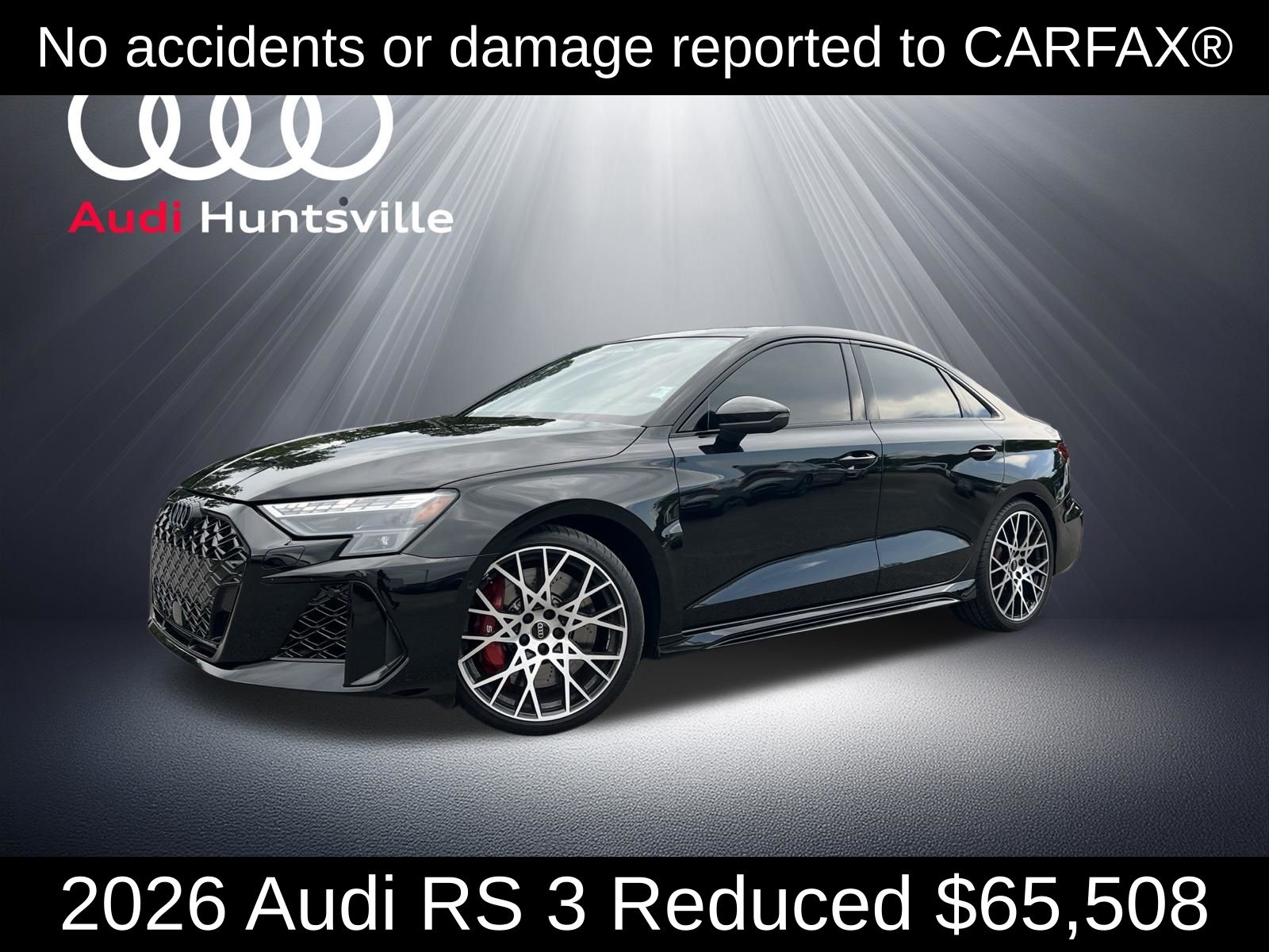 Mythos Black Metallic 2026 Audi RS 3 Sedan All-Wheel Drive 7-Speed Automatic