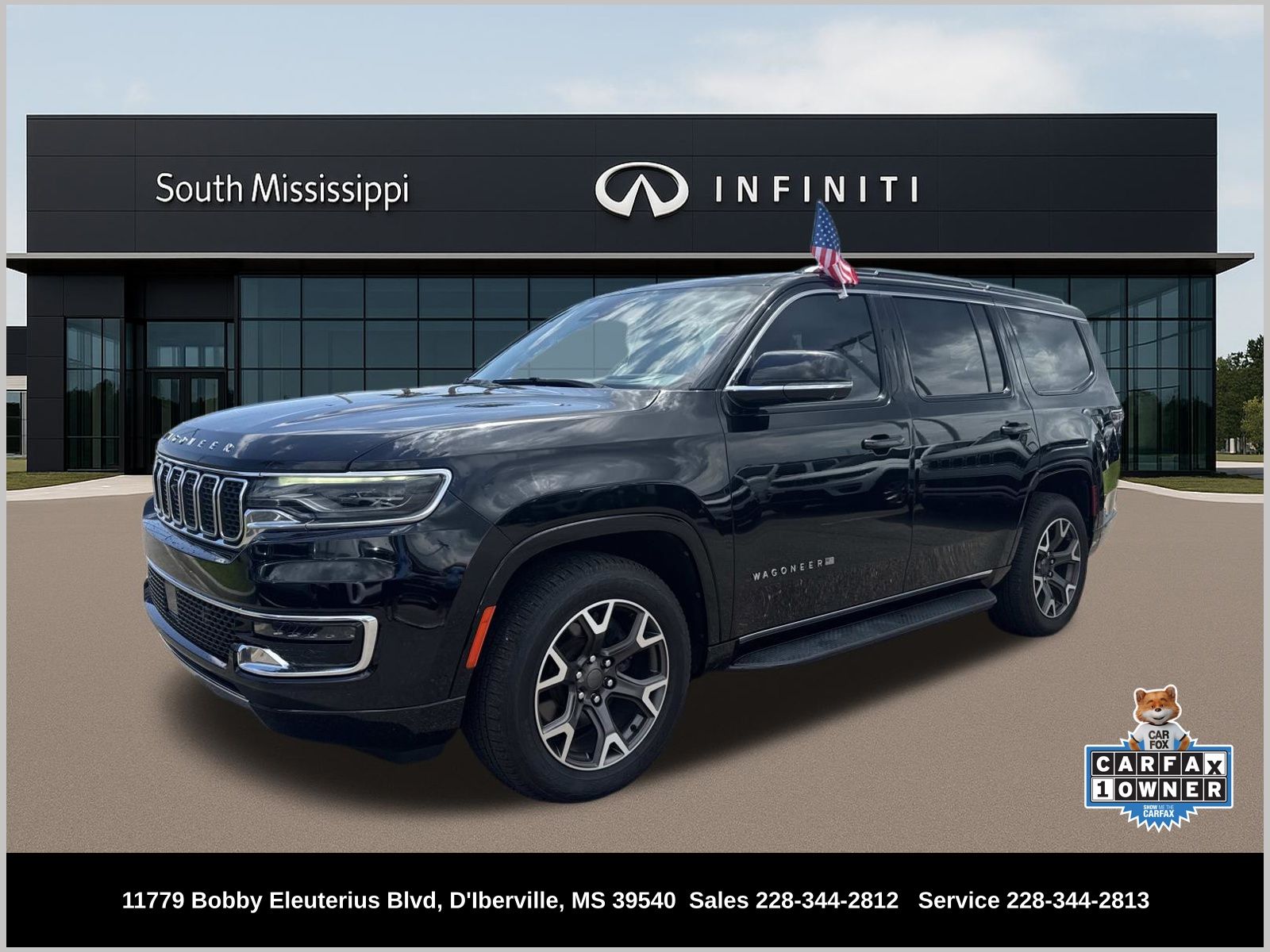 Diamond Black Crystal Pearlcoat 2023 Jeep Wagoneer SUV / Crossover 4X2 8-Speed Automatic