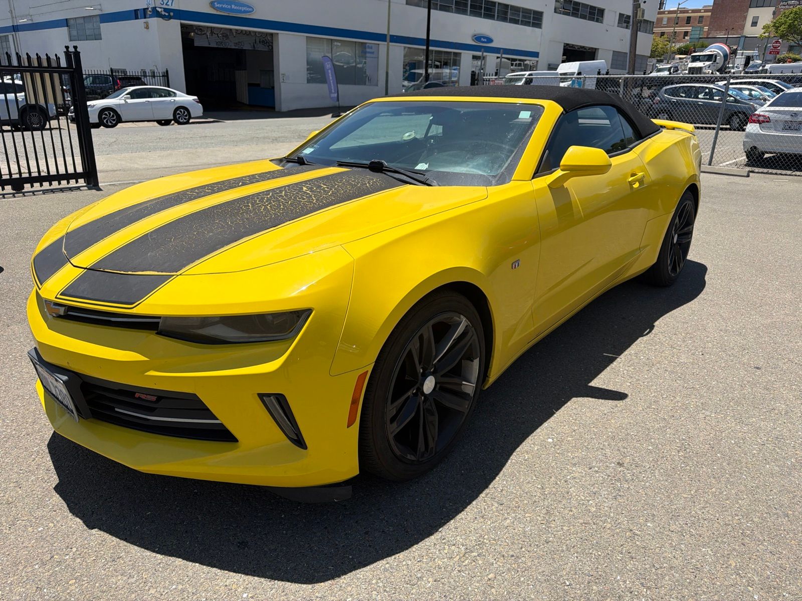 Bright Yellow 2018 Chevrolet Camaro 1LT Convertible RWD Convertible Rear-Wheel Drive 8-Speed Automatic