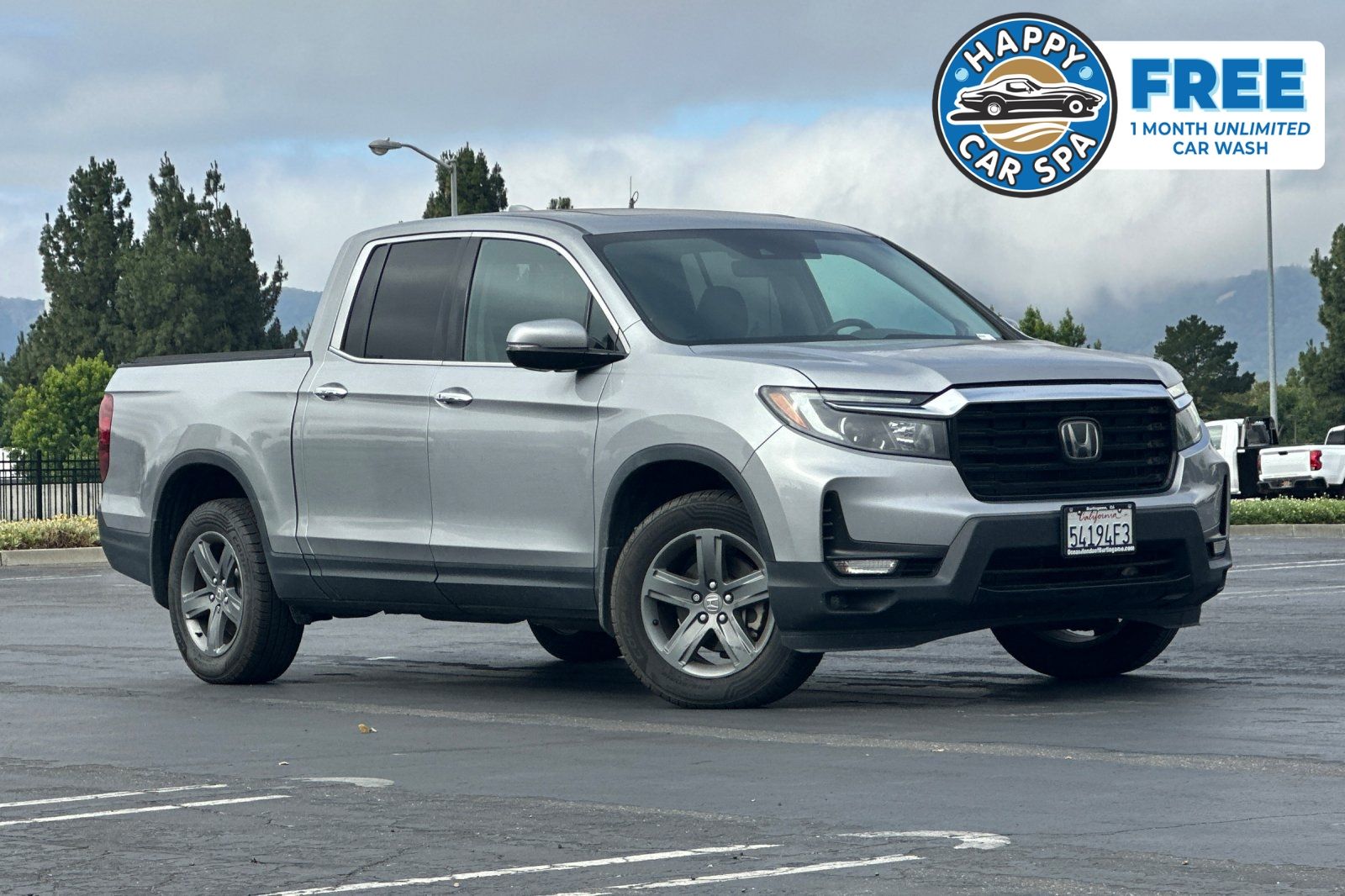 Lunar Silver Metallic 2021 Honda Ridgeline Pickup Truck All-Wheel Drive 9-Speed Automatic