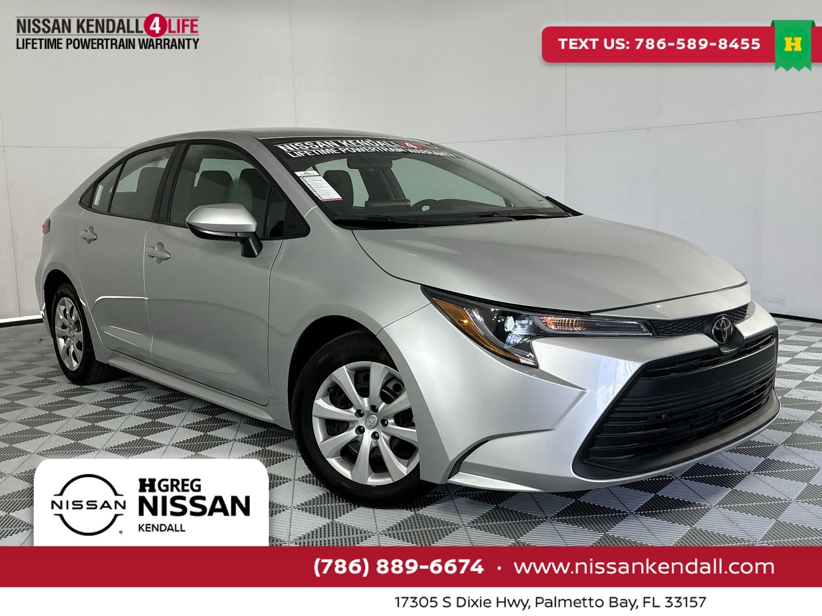 Classic Silver Metallic 2025 Toyota Corolla LE FWD Sedan Front-Wheel Drive Continuously Variable Transmission