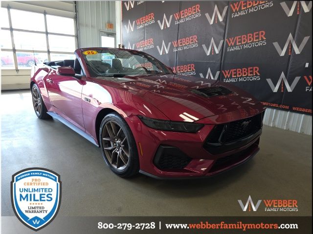 Pink (Molten Magenta Metallic Tri-Coat) 2025 Ford Mustang GT Premium Convertible RWD Convertible Rear-Wheel Drive Automatic