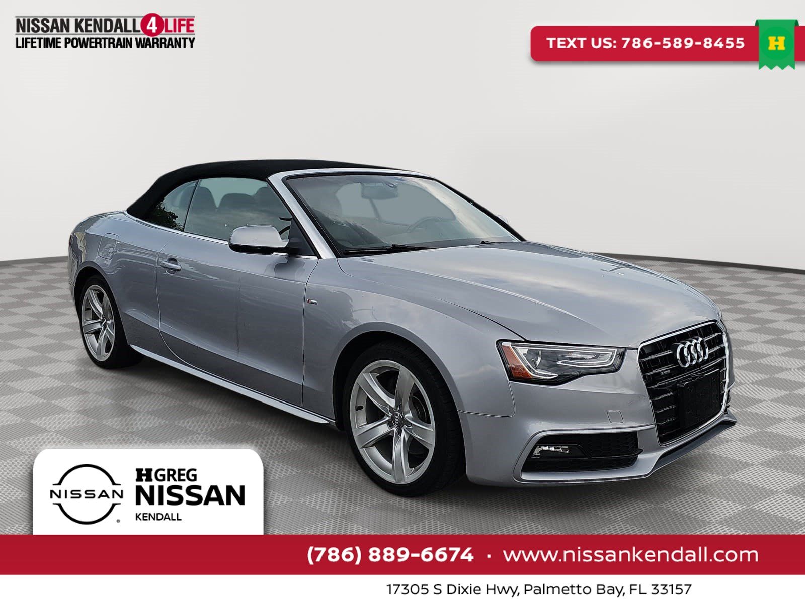 Florett Silver Metallic 2016 Audi A5 Convertible All-Wheel Drive 8-Speed Automatic