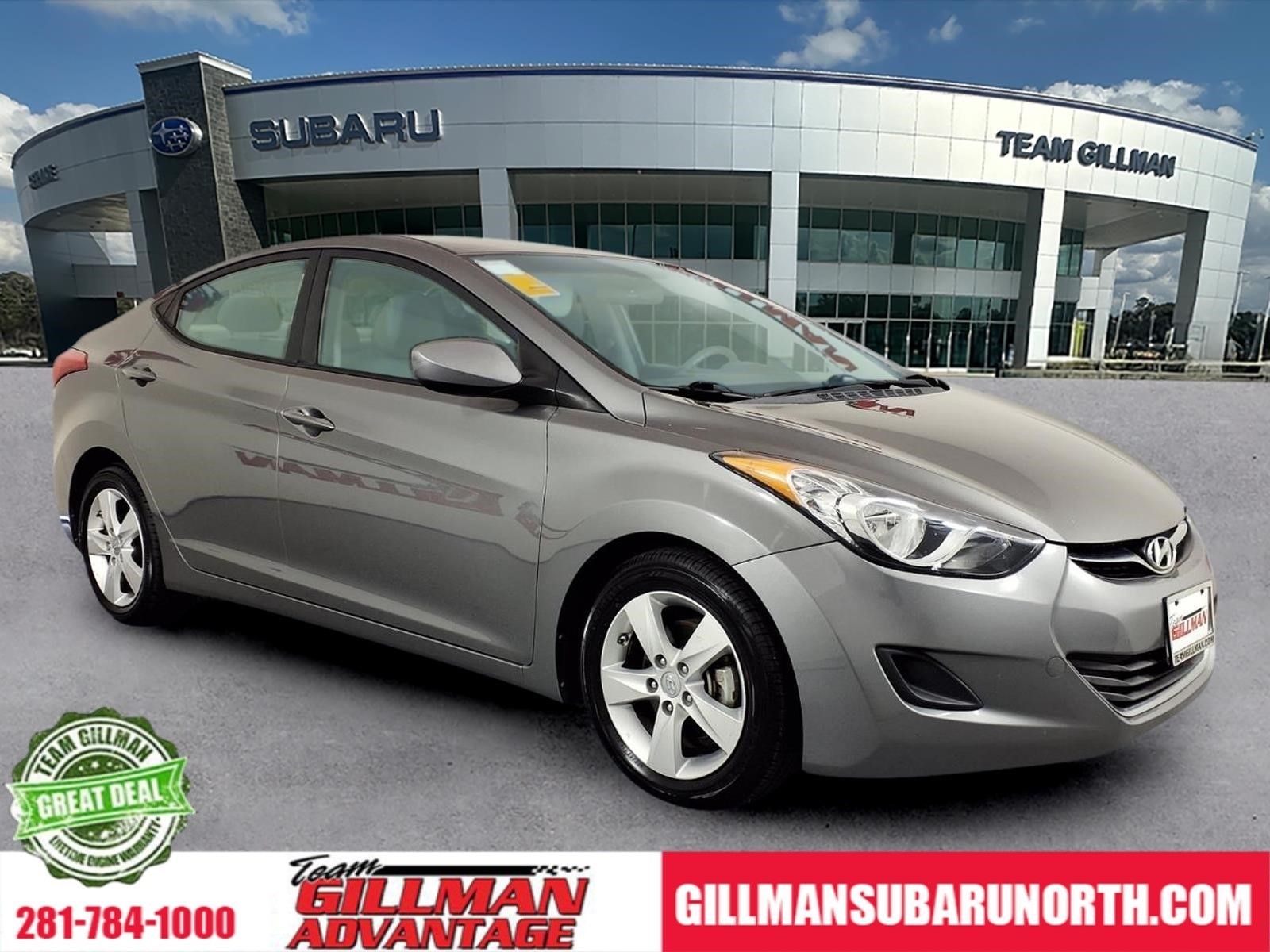 Harbor Gray Metallic 2013 Hyundai Elantra GLS FWD Sedan Front-Wheel Drive 6-Speed Automatic Overdrive