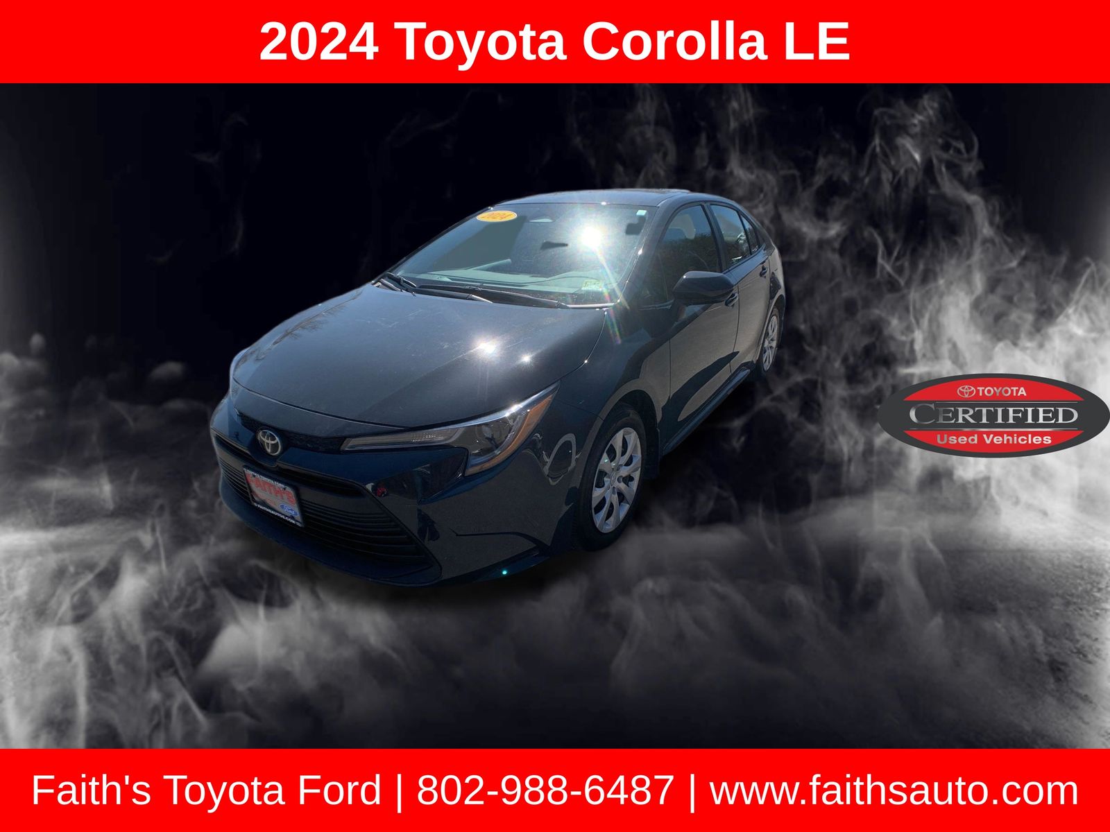 Underground 2024 Toyota Corolla LE FWD Sedan Front-Wheel Drive Continuously Variable Transmission