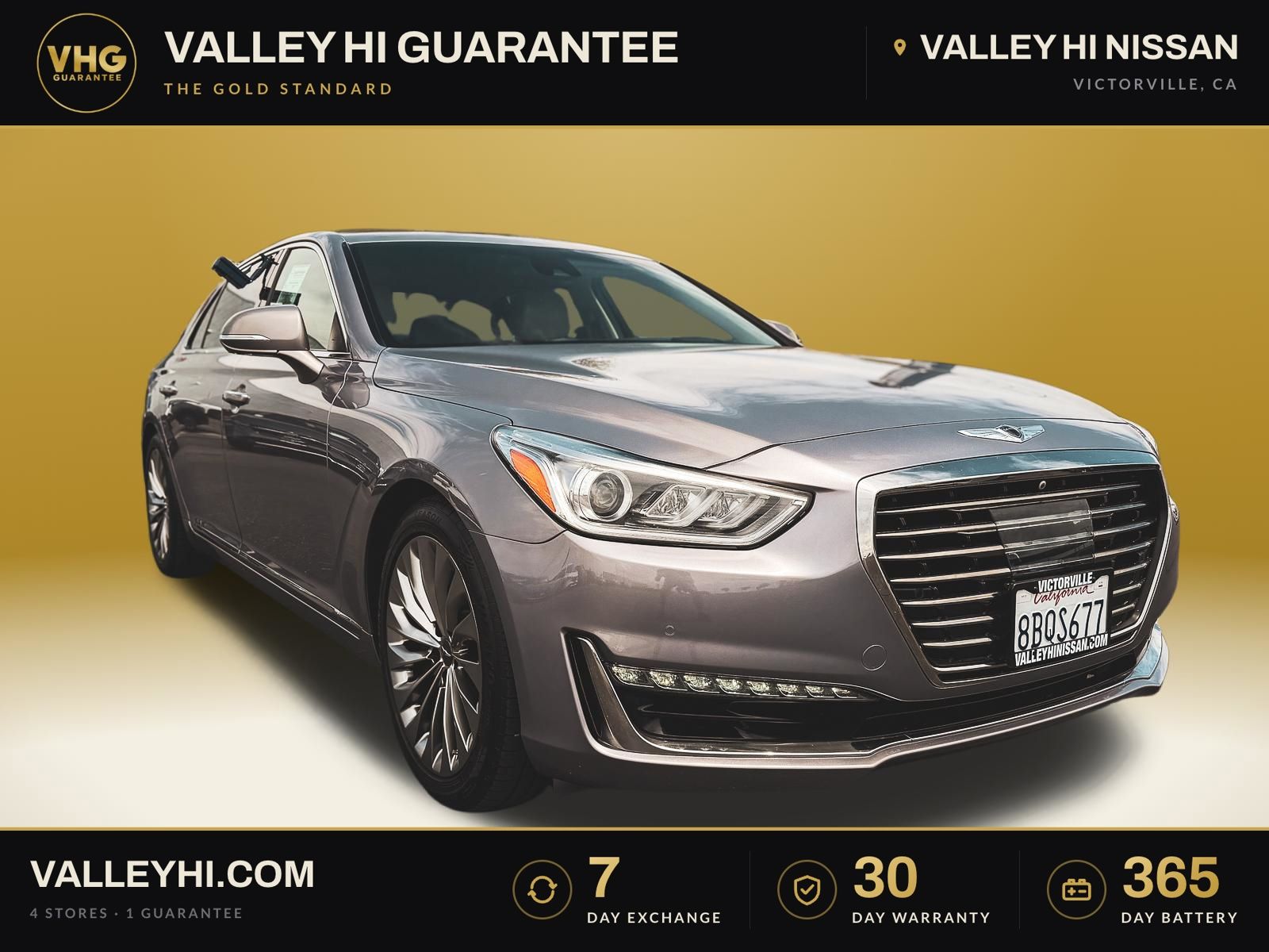 Gray 2018 Genesis G90 Sedan Rear-Wheel Drive 8-Speed Automatic