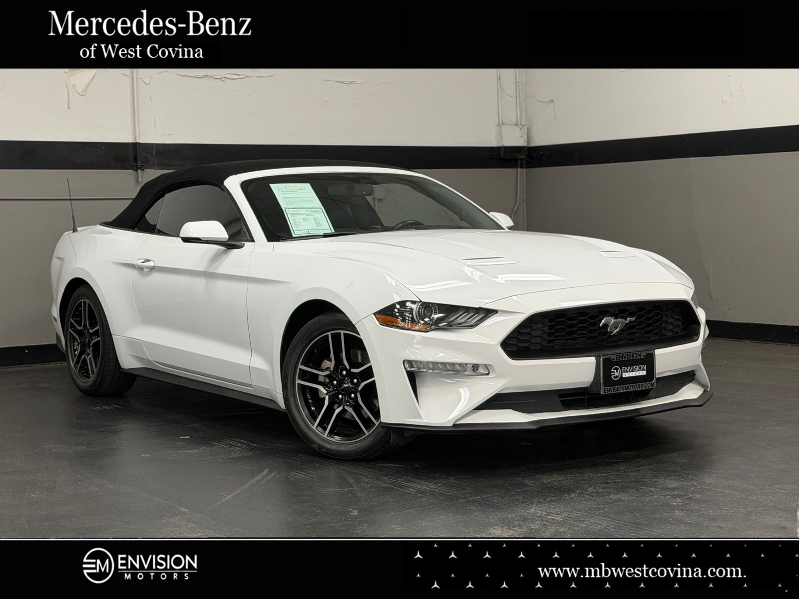 Oxford White 2020 Ford Mustang Convertible Rear-Wheel Drive Automatic