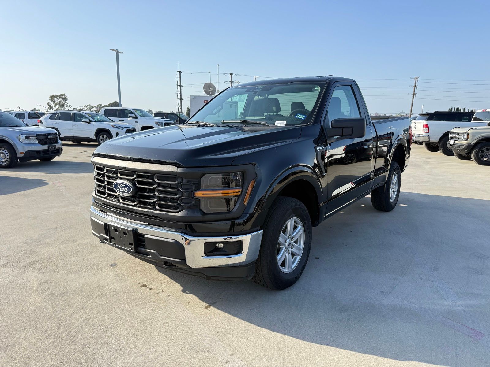 Black Metallic 2024 Ford F-150 XL Regular Cab 4WD Pickup Truck Four-Wheel Drive Automatic