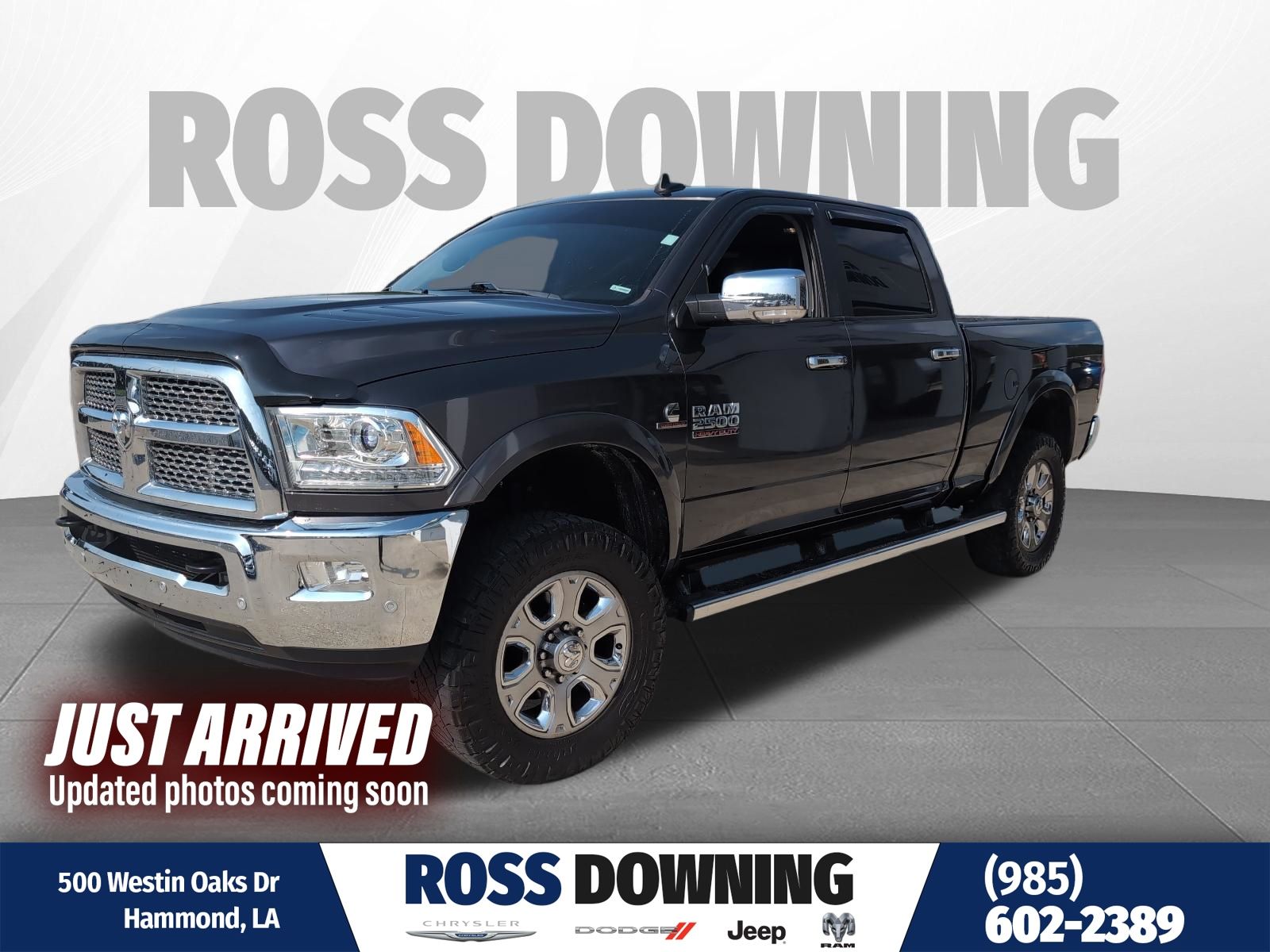 Gray (Granite Crystal Metallic Clearcoat) 2018 RAM 2500 Laramie Crew Cab 4WD Pickup Truck Four-Wheel Drive 6-Speed Automatic