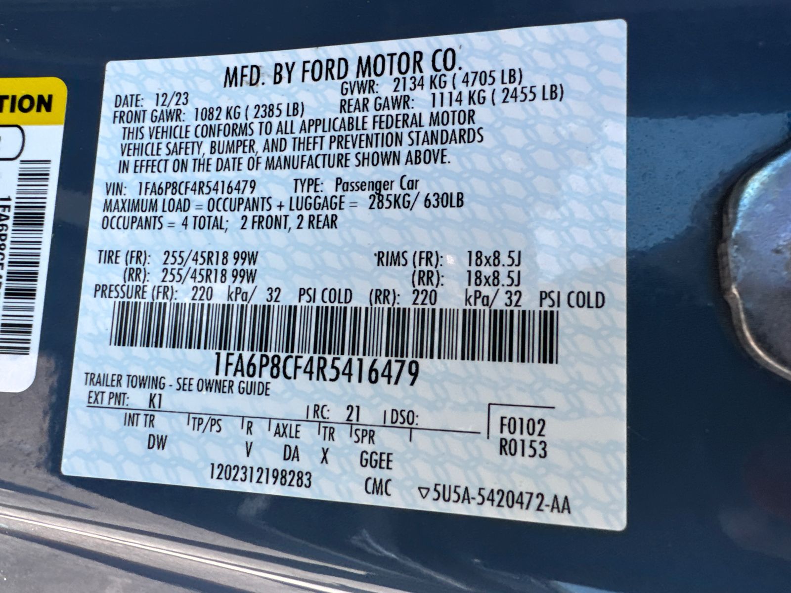 Used 2024 Vapor Blue Ford GT image 24