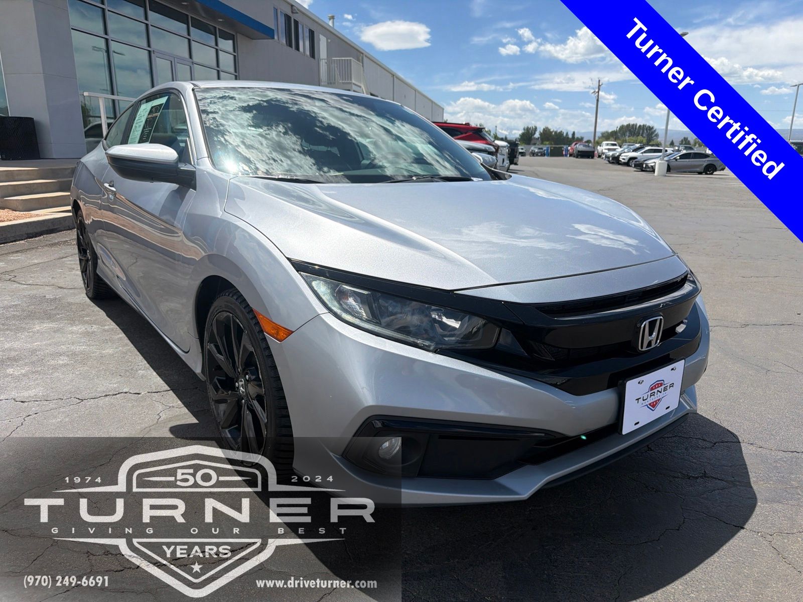 Gray (Modern Steel Metallic) 2019 Honda Civic Coupe Coupe Front-Wheel Drive 6-Speed Manual