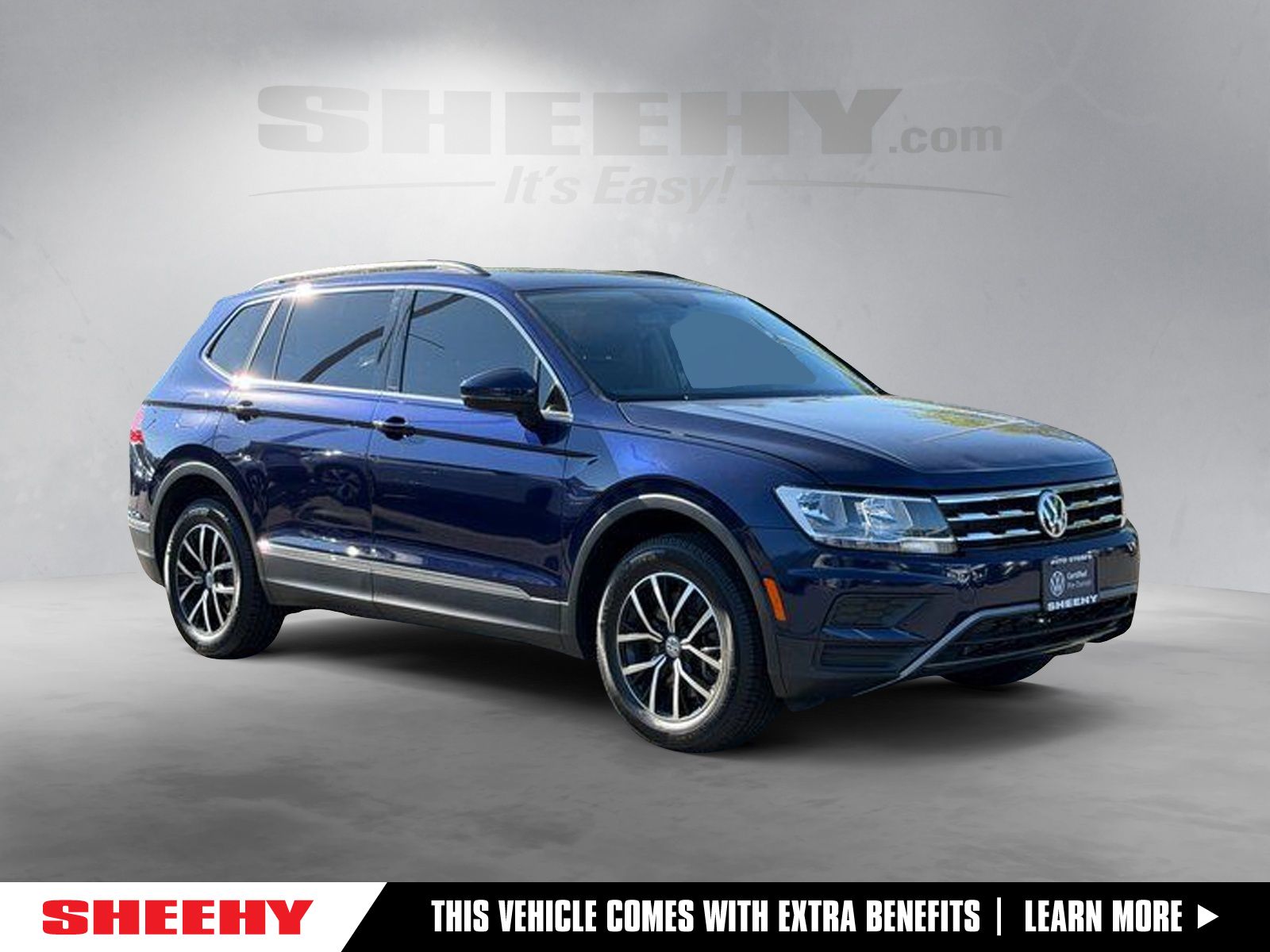 Atlantic Blue Metallic 2021 Volkswagen Tiguan SUV / Crossover All-Wheel Drive 8-Speed Automatic