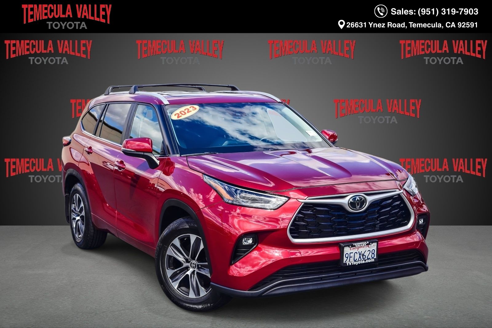 Red (Ruby Flare Pearl) 2023 Toyota Highlander XLE FWD SUV / Crossover Front-Wheel Drive 8-Speed Automatic