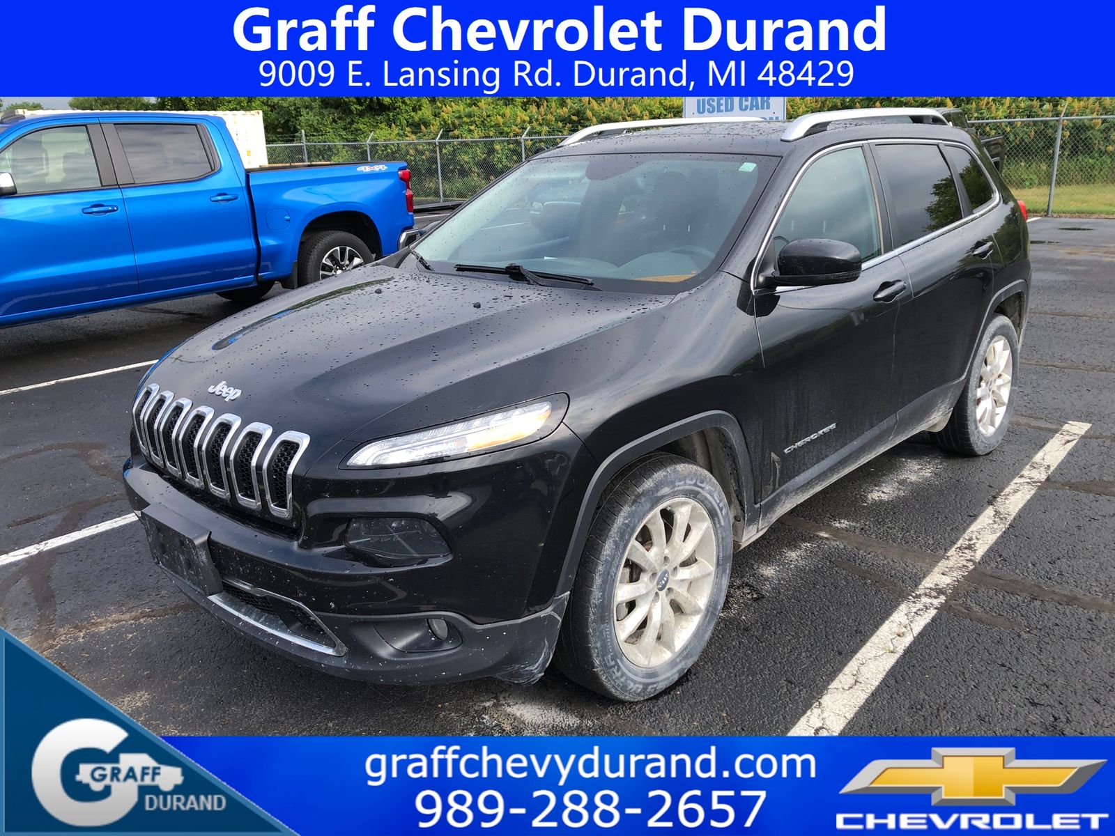 Brilliant Black Crystal Pearlcoat 2015 Jeep Cherokee SUV / Crossover Four-Wheel Drive 9-Speed Automatic