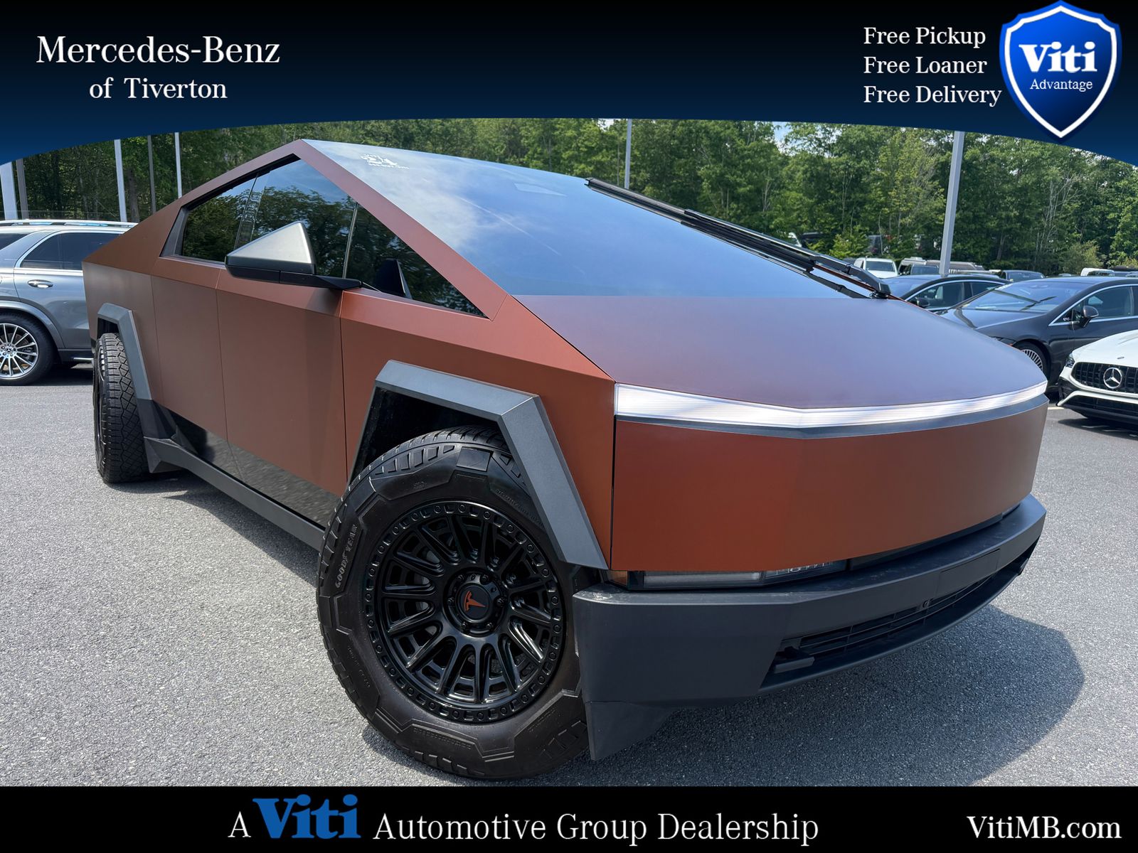 Gray (Stainless Steel) 2024 Tesla Cybertruck Crew Cab AWD Pickup Truck All-Wheel Drive 1-Speed Automatic