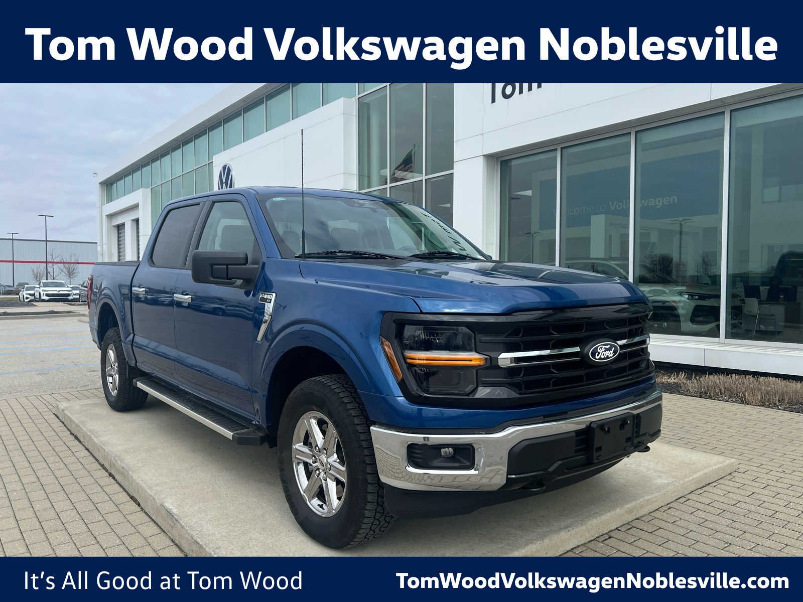 Blue Metallic 2025 Ford F-150 XLT SuperCrew 4WD Pickup Truck Four-Wheel Drive Automatic