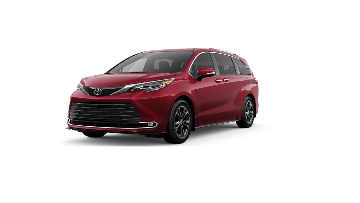 Red 2026 Toyota Sienna Minivan All-Wheel Drive Continuously Variable Transmission
