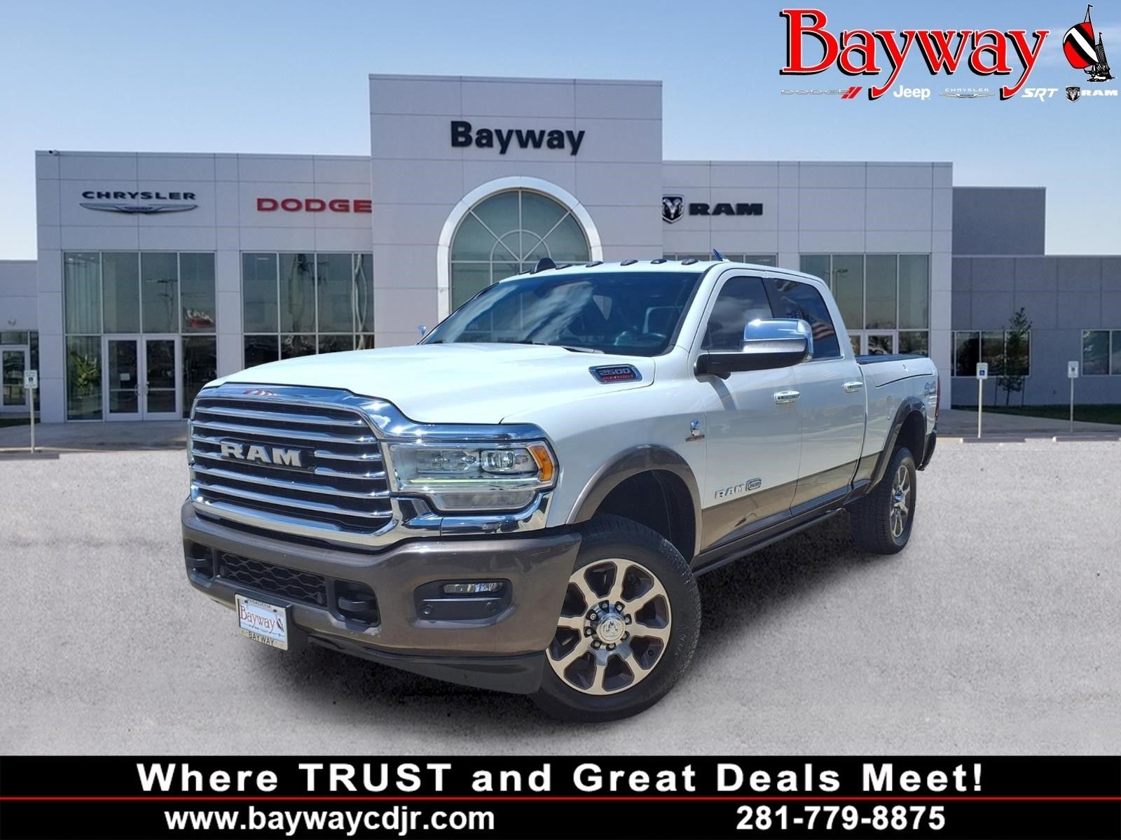 2019 Ram 2500 Laramie Longhorn White at Texan Dodge Chrysler Jeep Ram