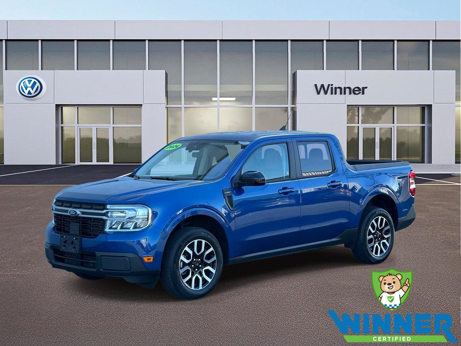 Blue Metallic 2024 Ford Maverick Pickup Truck Front-Wheel Drive Continuously Variable Transmission