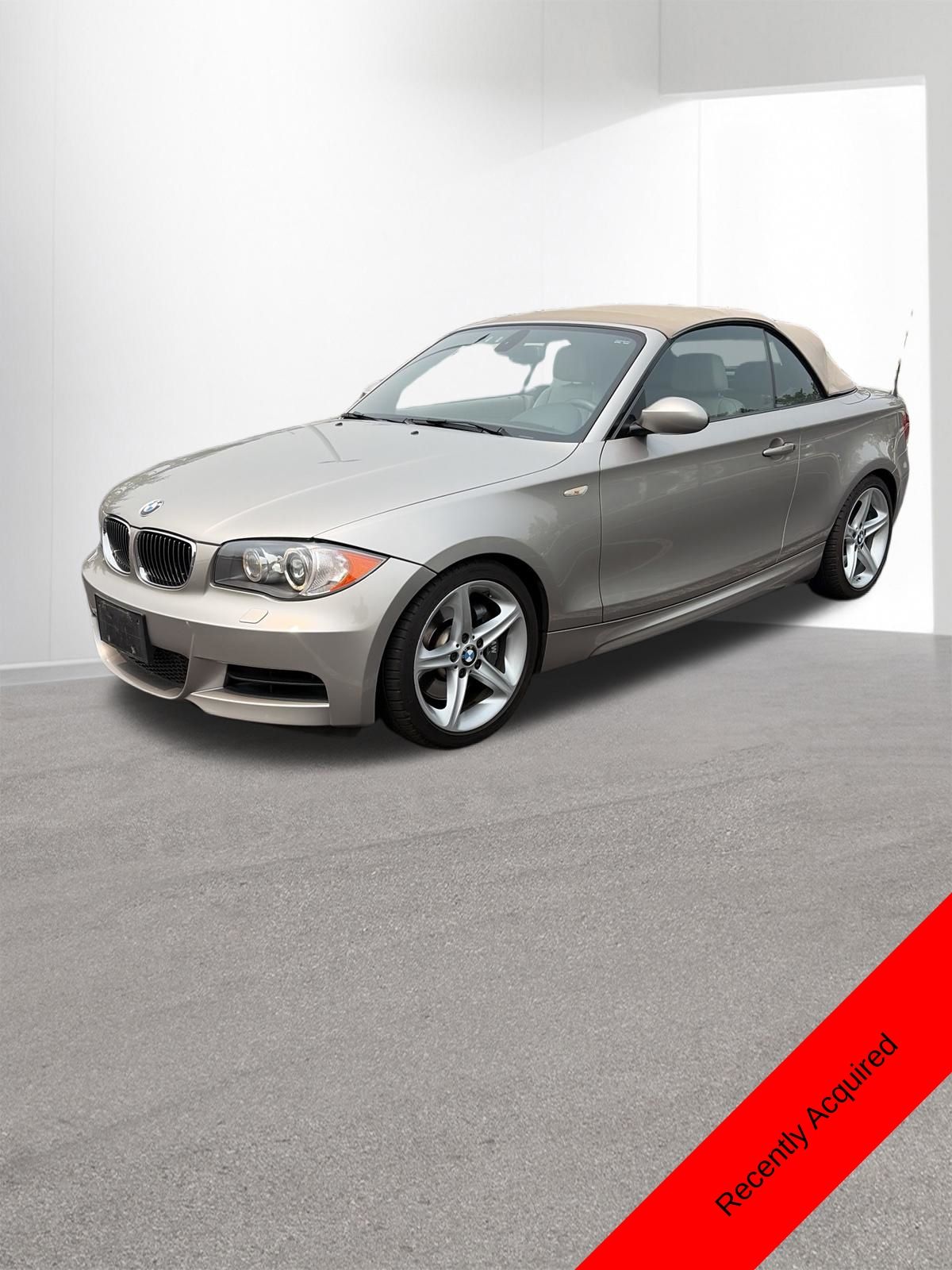 Silver Metallic 2009 BMW 1 Series Convertible Rear-Wheel Drive 6-Speed Automatic