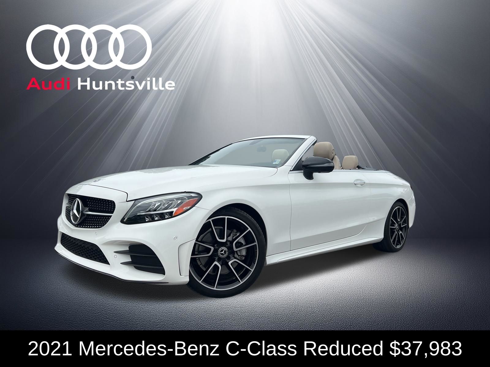 White 2021 Mercedes-Benz C-Class C 300 Cabriolet RWD Convertible Rear-Wheel Drive 9-Speed Automatic