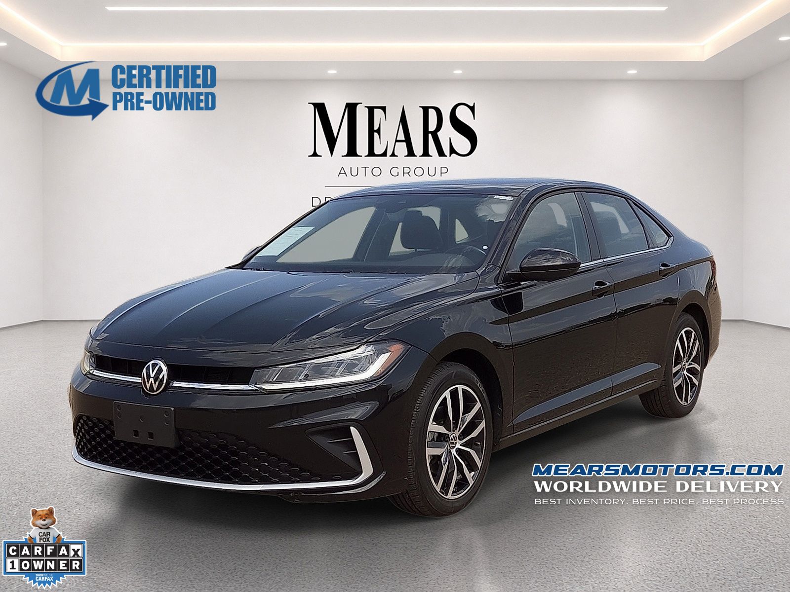 Deep Black Pearl 2025 Volkswagen Jetta Sedan Front-Wheel Drive 8-Speed Automatic