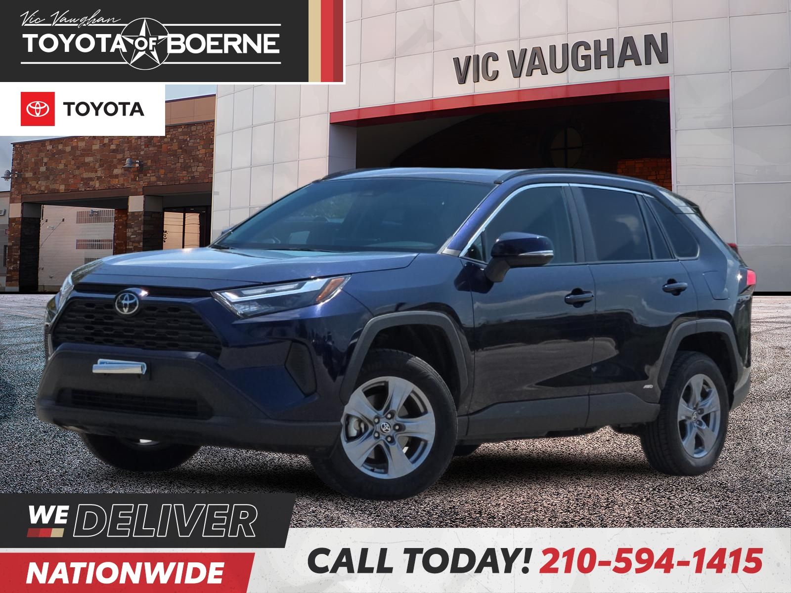 Blue Metallic 2025 Toyota RAV4 Hybrid SUV / Crossover All-Wheel Drive Continuously Variable Transmission