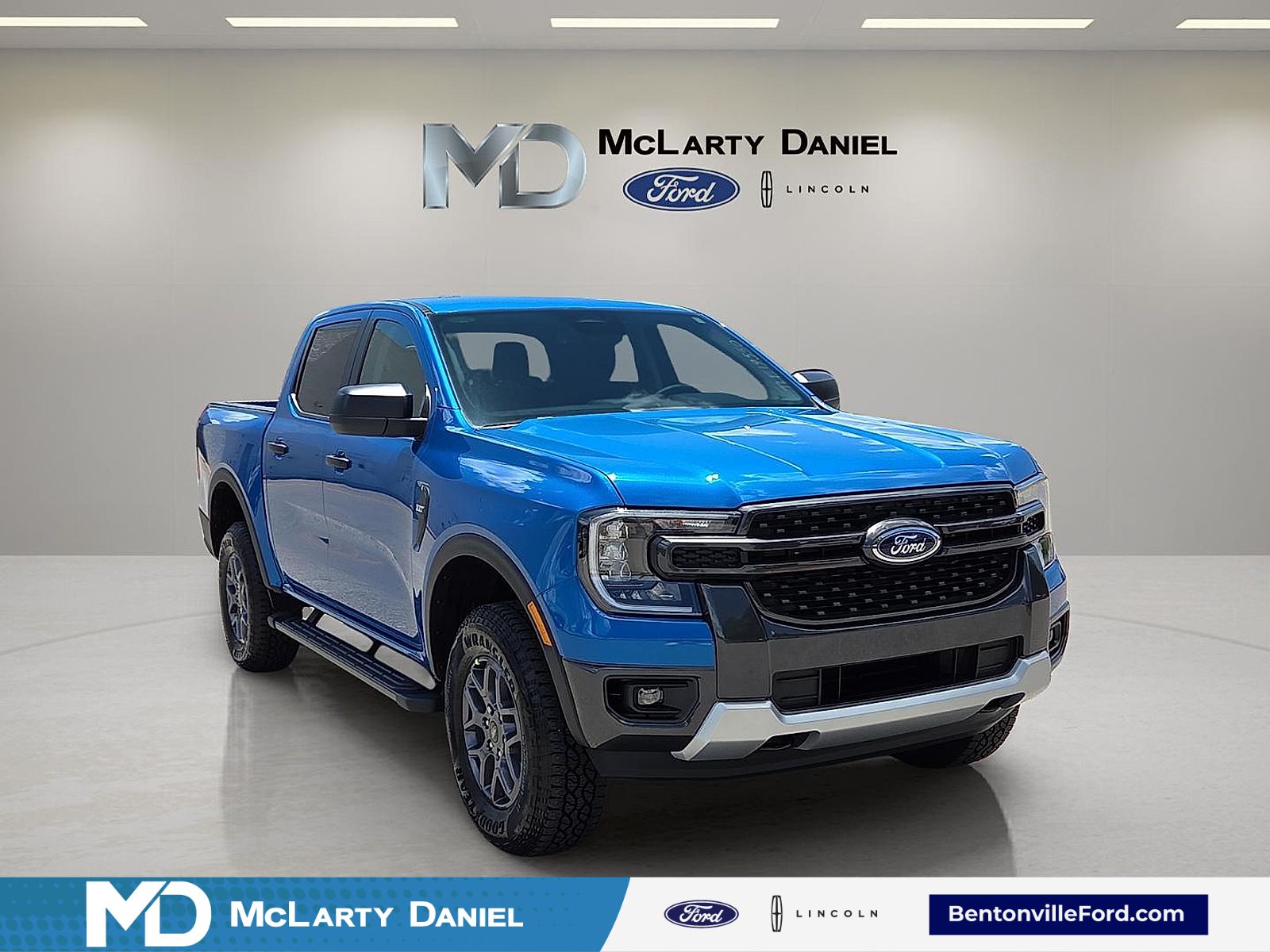 Blue Metallic 2026 Ford Ranger XLT SuperCrew 4WD Pickup Truck Four-Wheel Drive Automatic