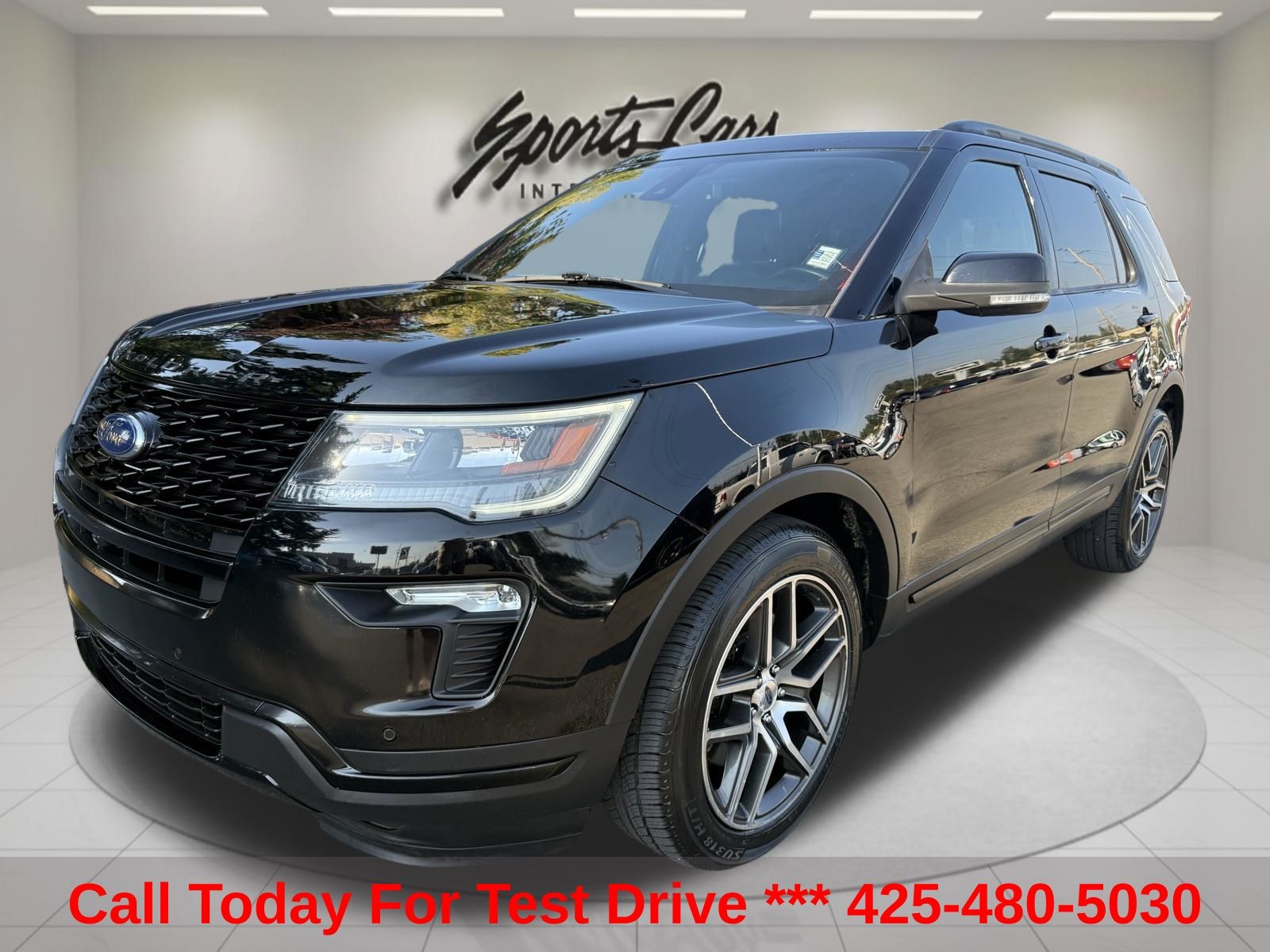 Black 2018 Ford Explorer Sport AWD SUV / Crossover All-Wheel Drive 6-Speed Automatic