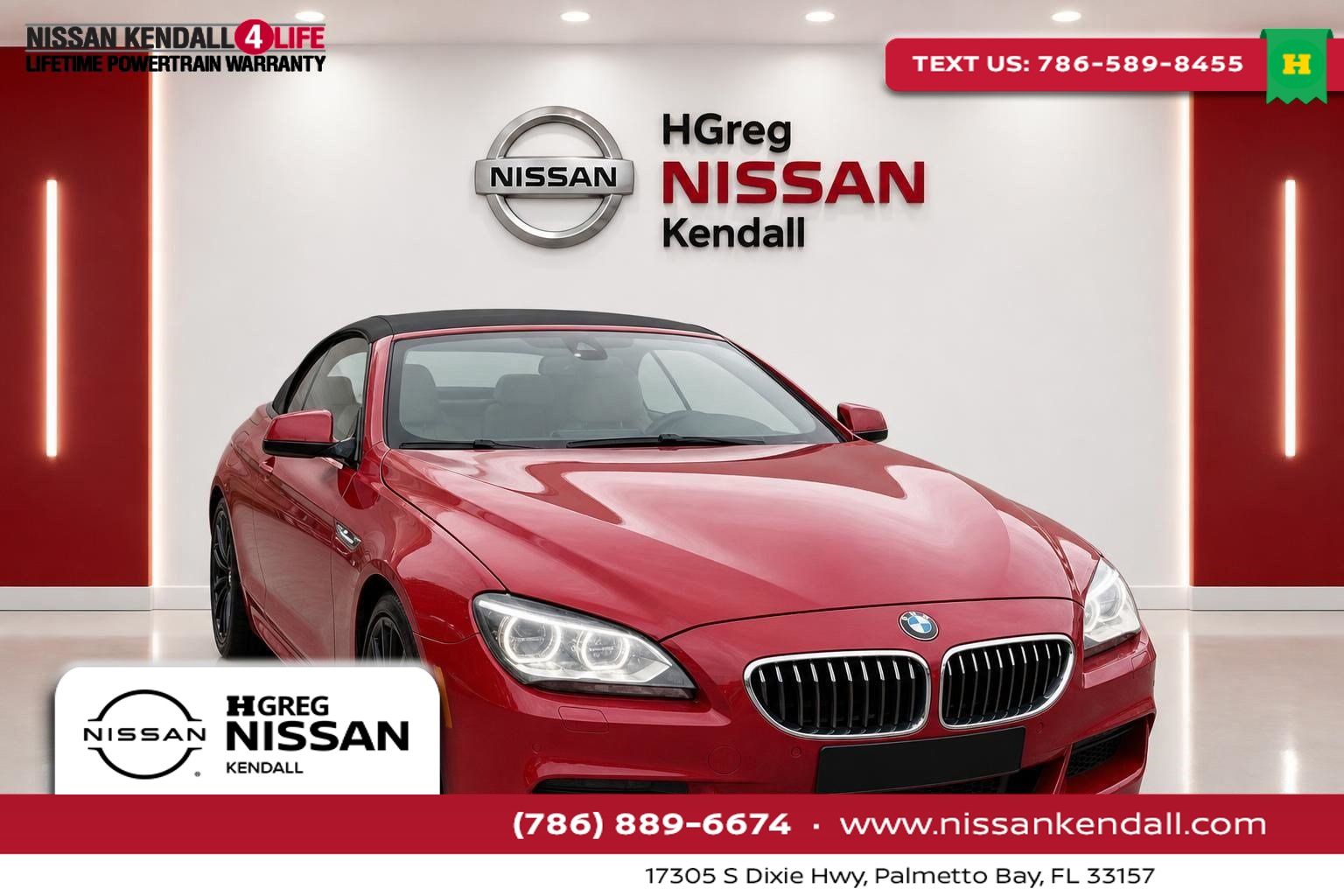 Imola Red 2014 BMW 6 Series Convertible Rear-Wheel Drive 8-Speed Automatic