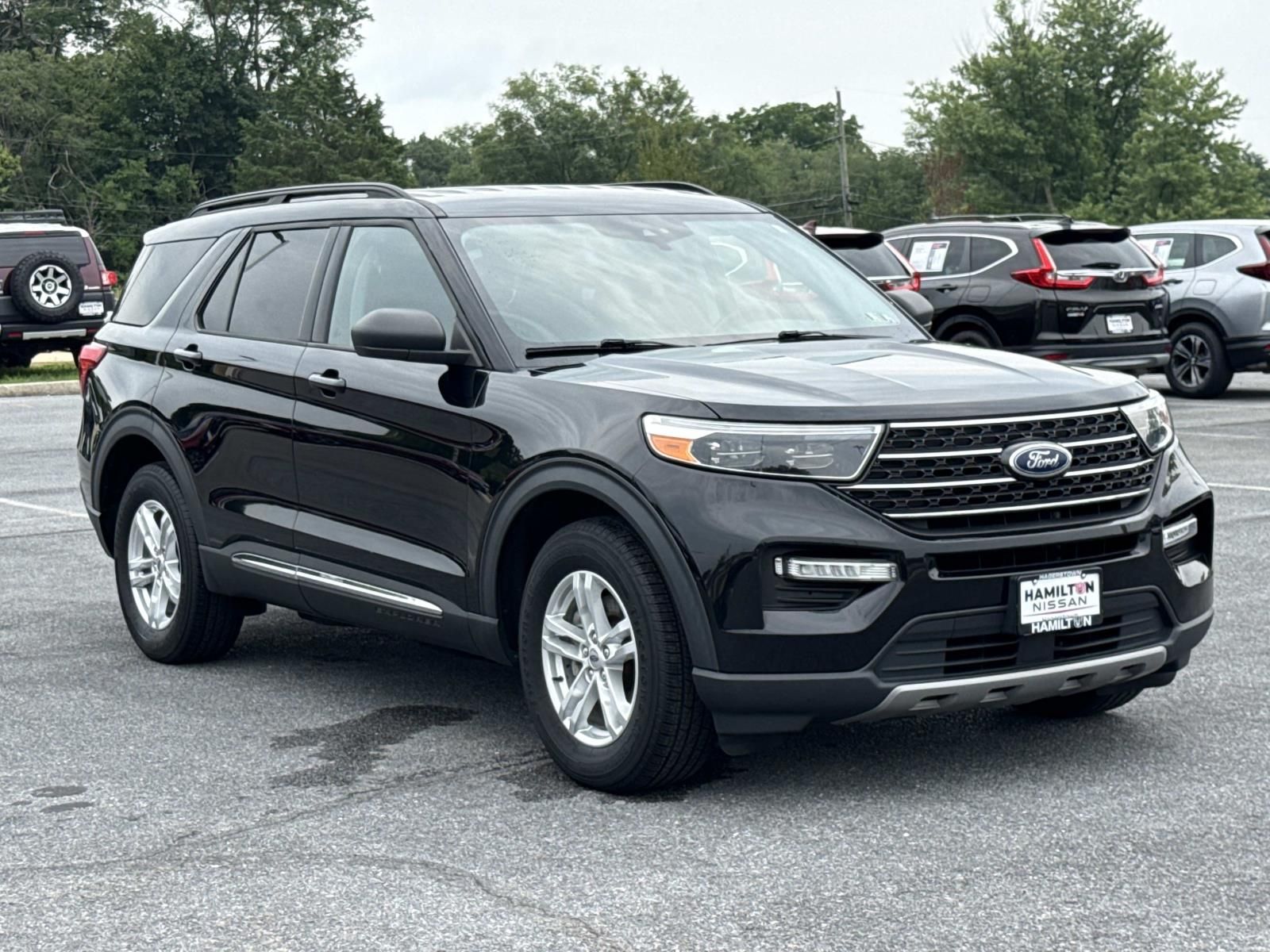 Black Metallic 2021 Ford Explorer SUV / Crossover All-Wheel Drive Automatic
