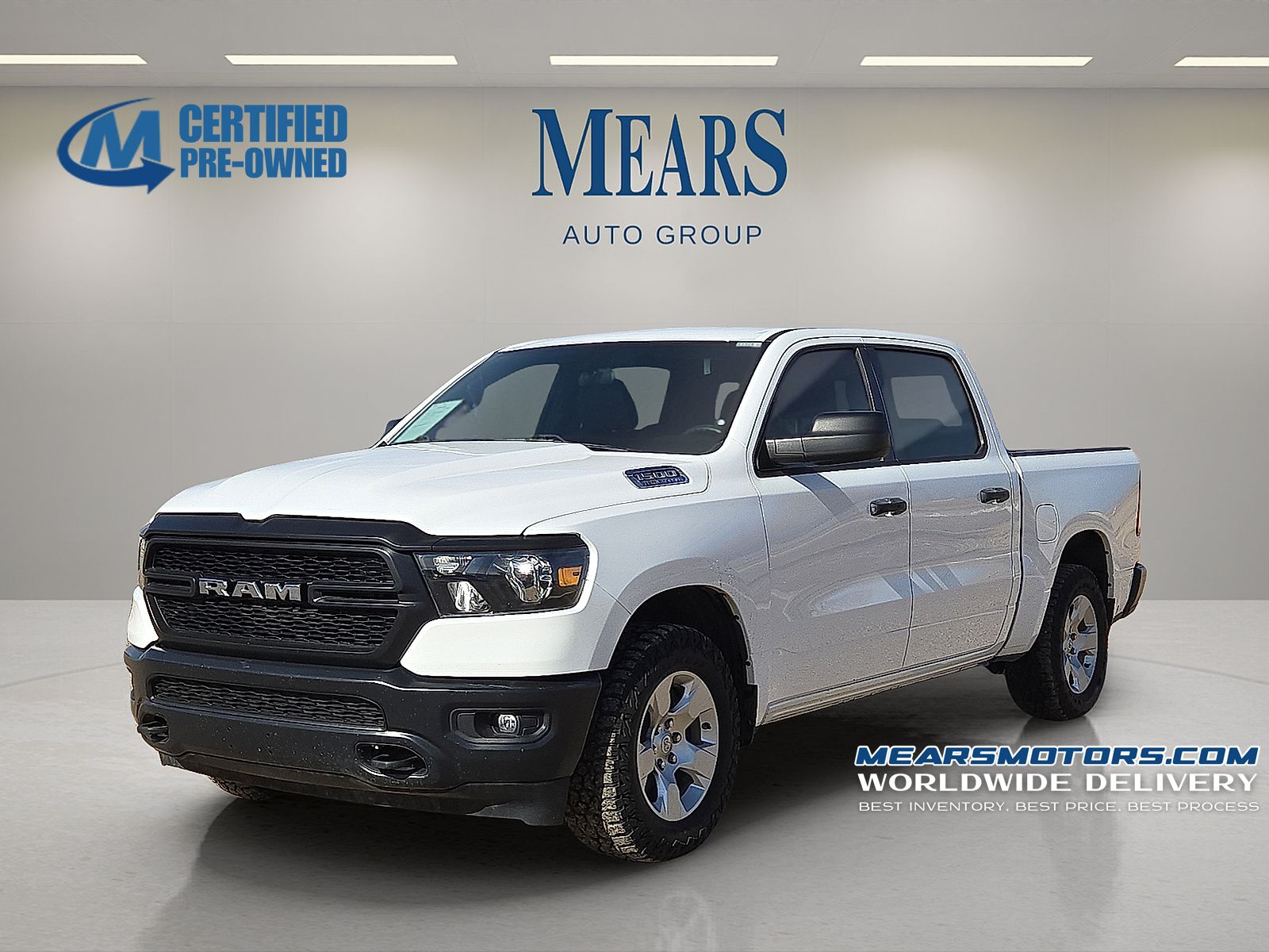 Bright White Clearcoat 2023 RAM 1500 Pickup Truck Four-Wheel Drive 8-Speed Automatic